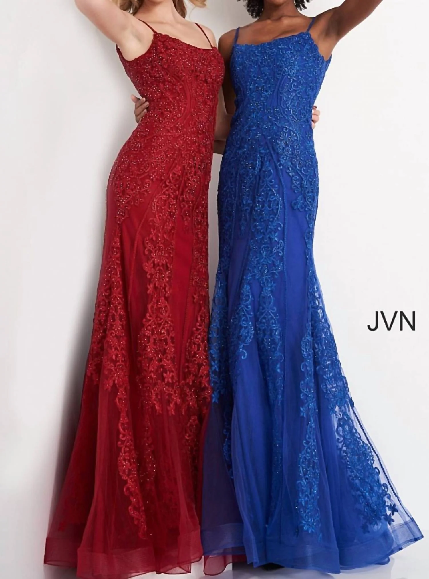 Corset Evening Gown In Wine - Image 2