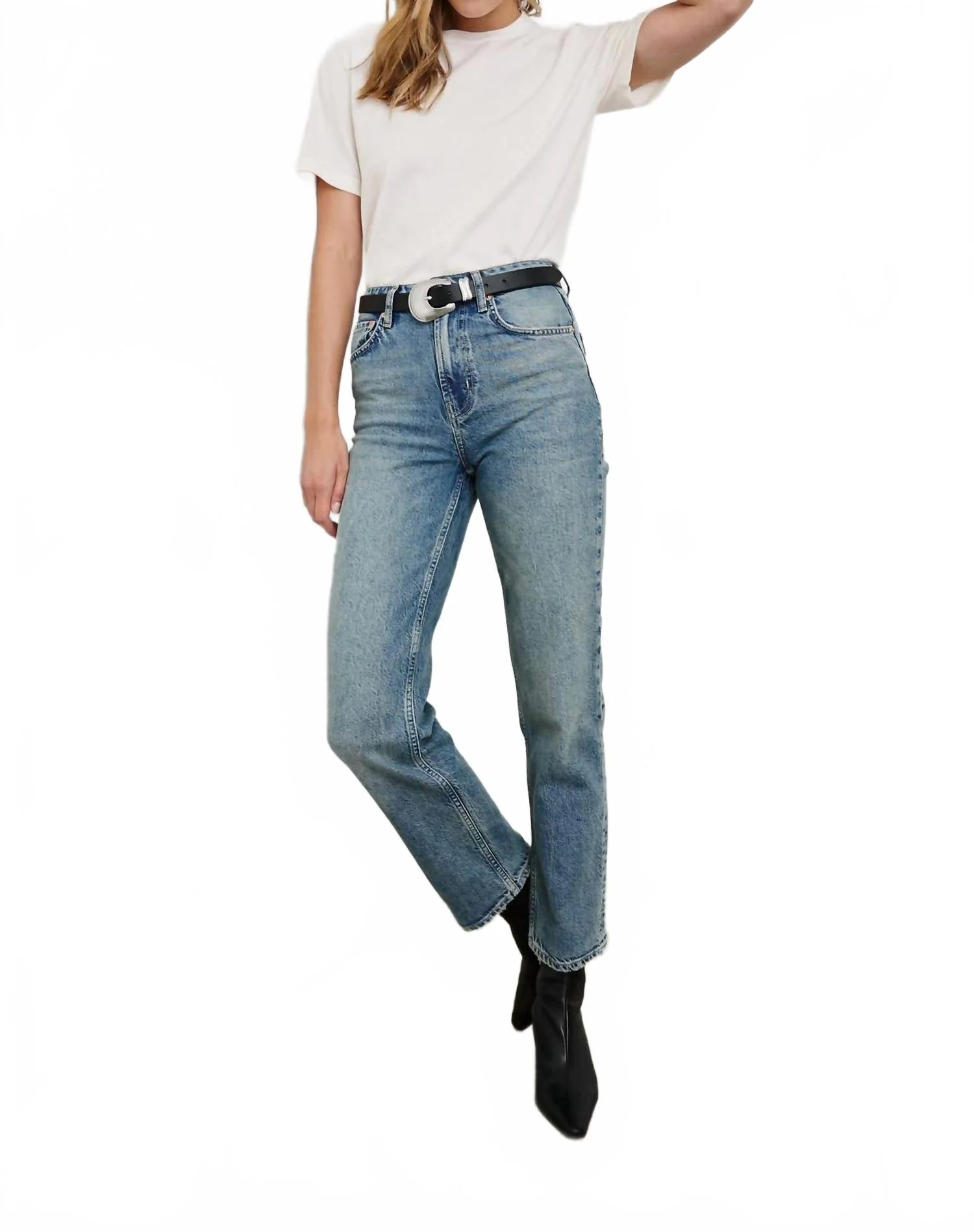 Cotton Cashmere T-Shirt In White