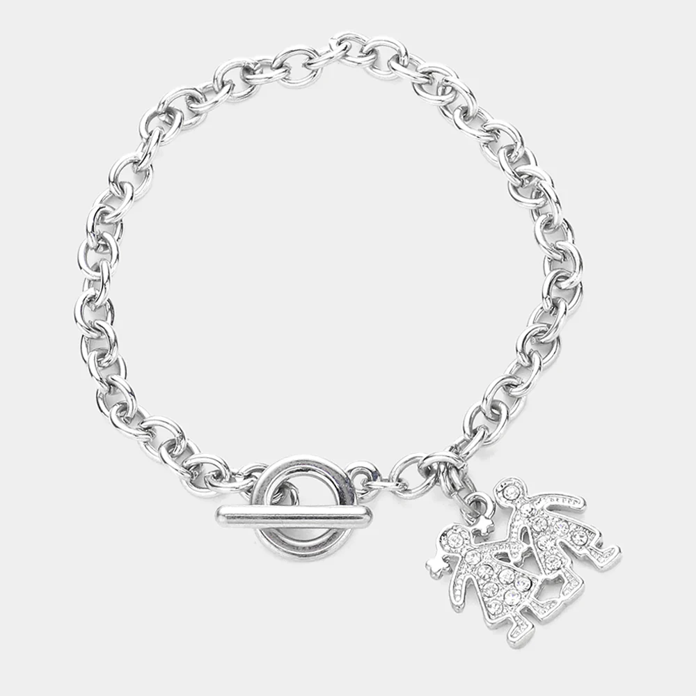 Couple Charm Toggle Bracelet - Image 2