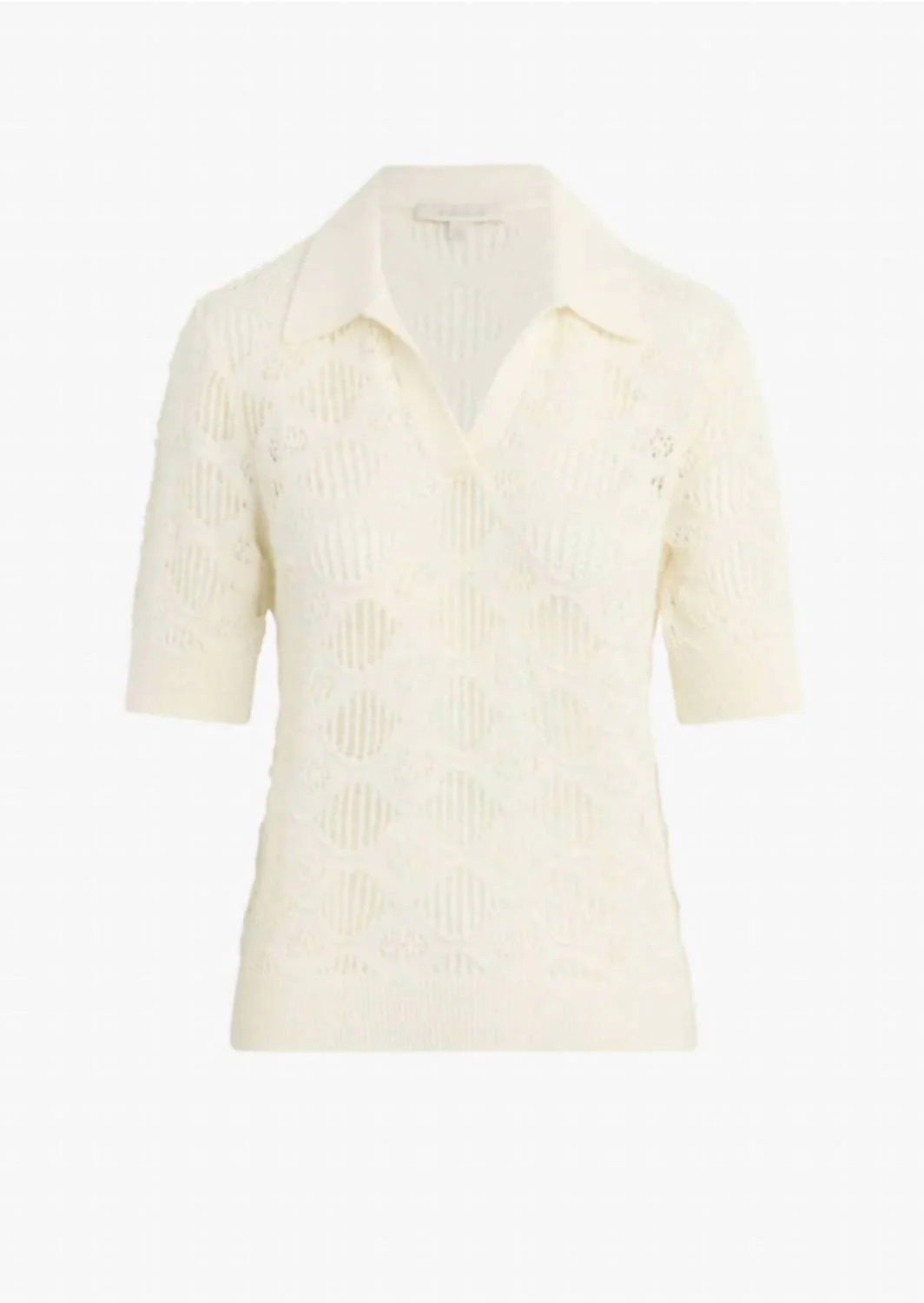 Courtside Polo Top In Ivory - Image 5