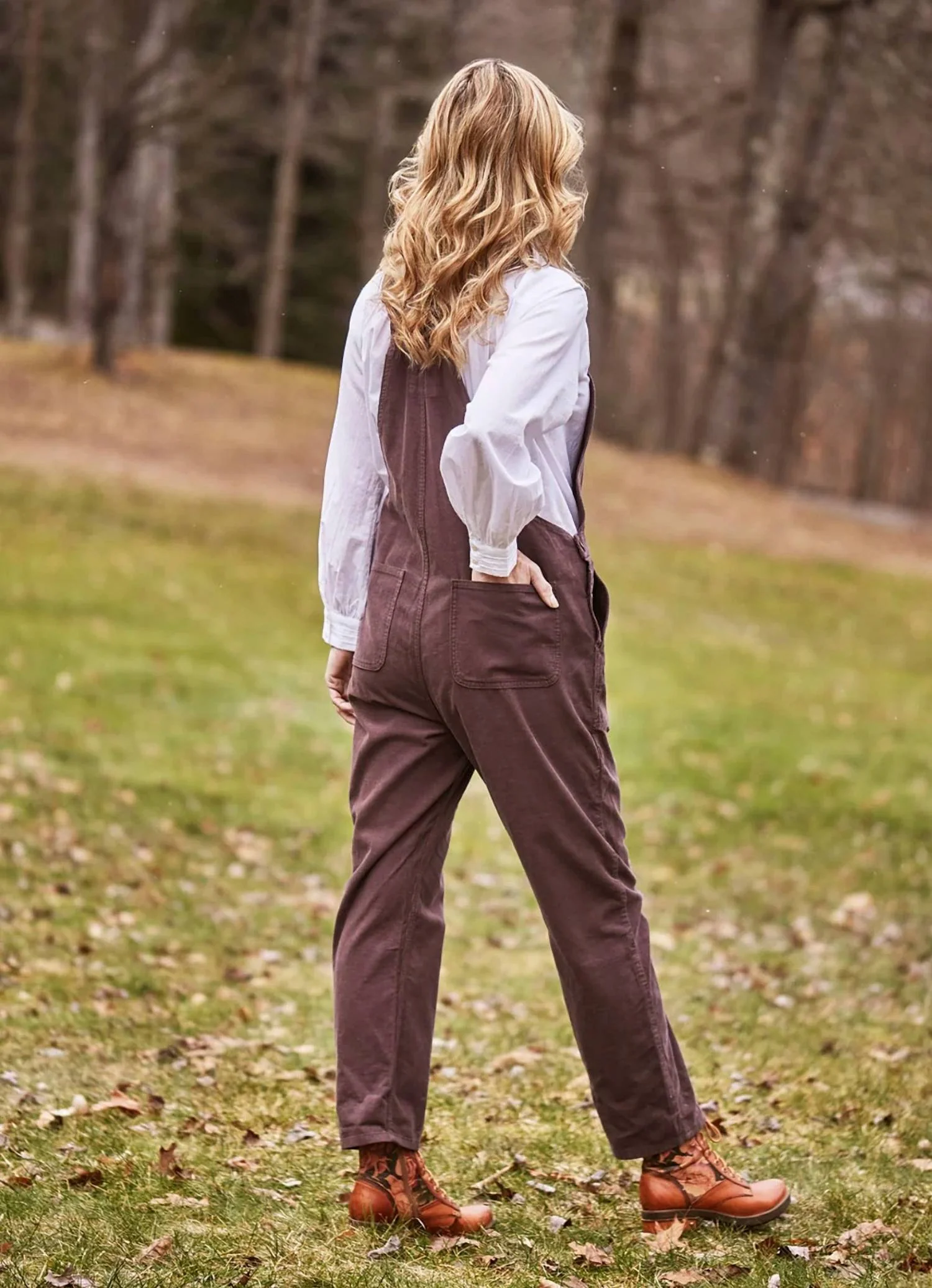 Cowgirl Corduroy Overall In Cocoa - Image 2