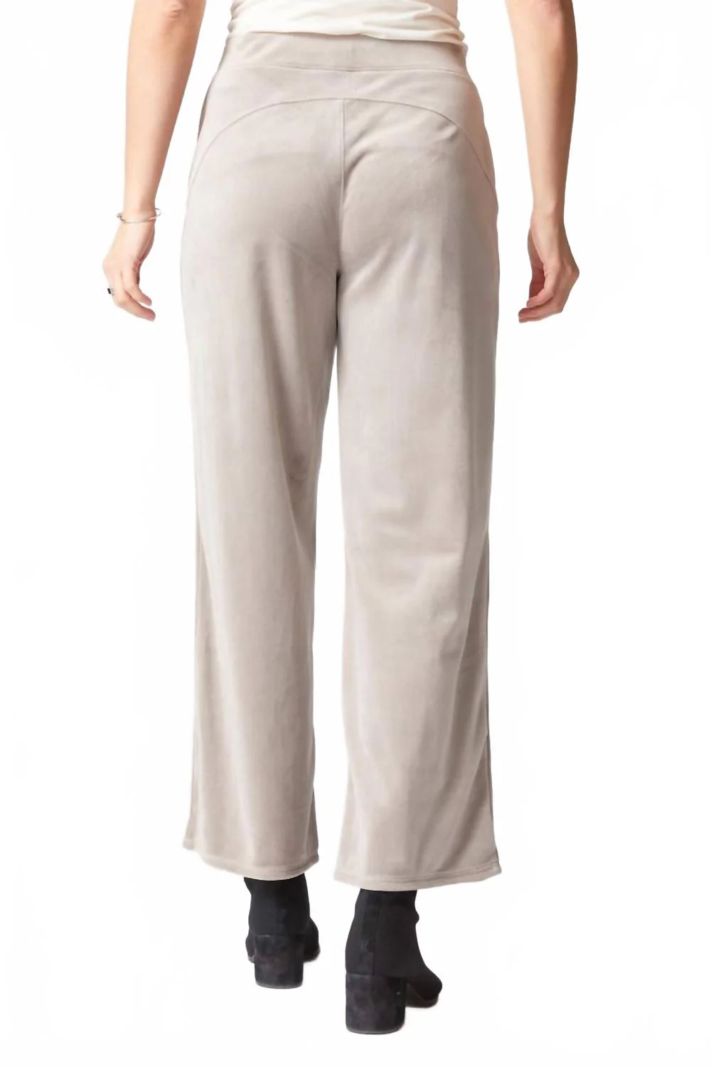 Cozy Velour Zen Pant In Latte - Image 2