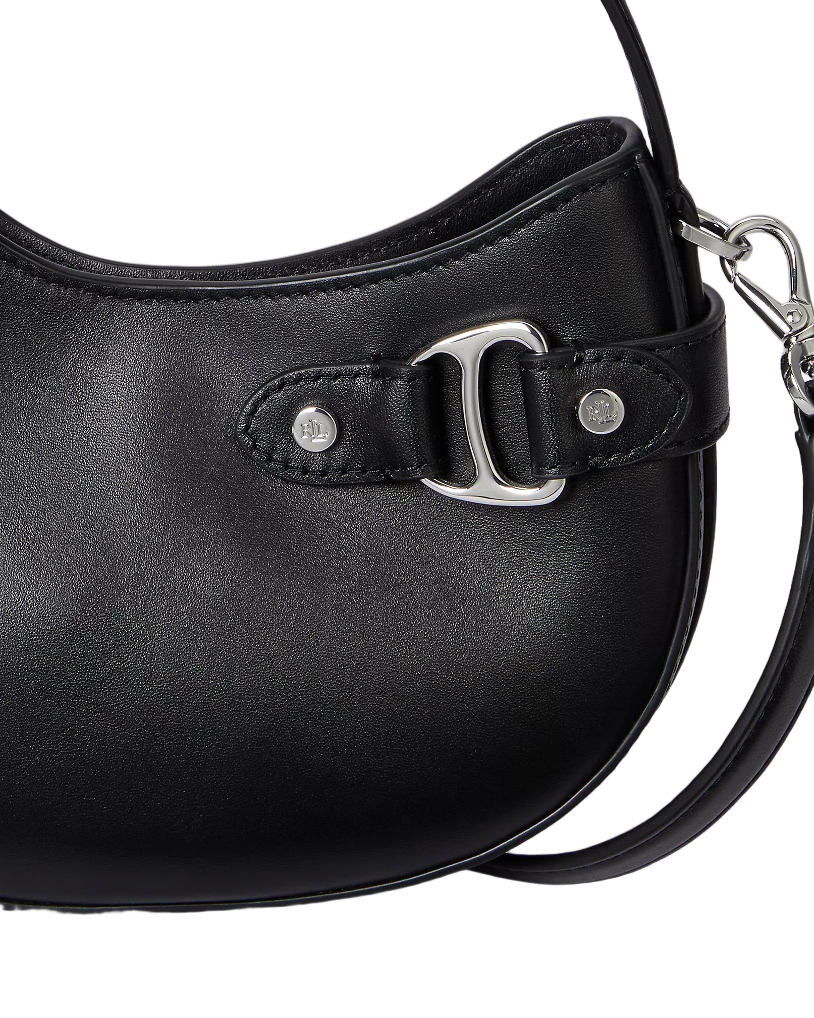 Crescent-Shaped Black Crossbody Bag - Image 5