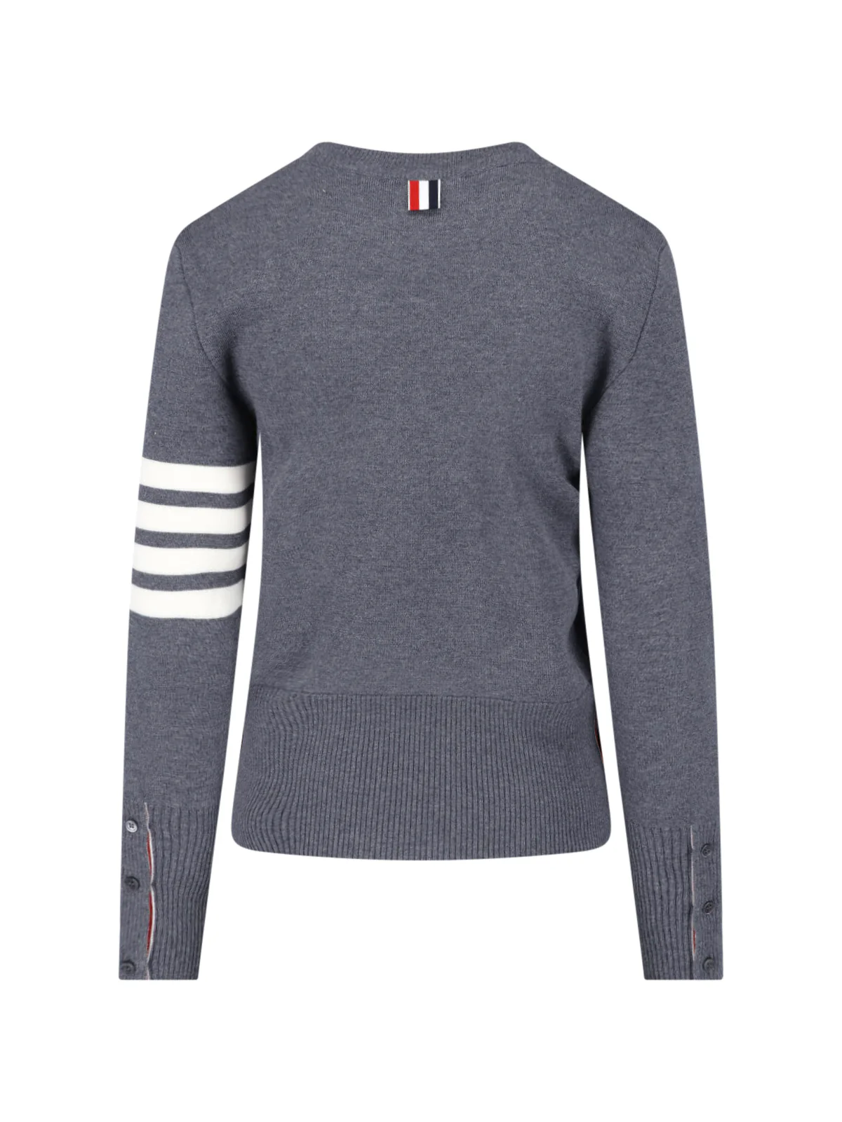 Crew Neck Sweater with Bold Stripe Accents - Image 2