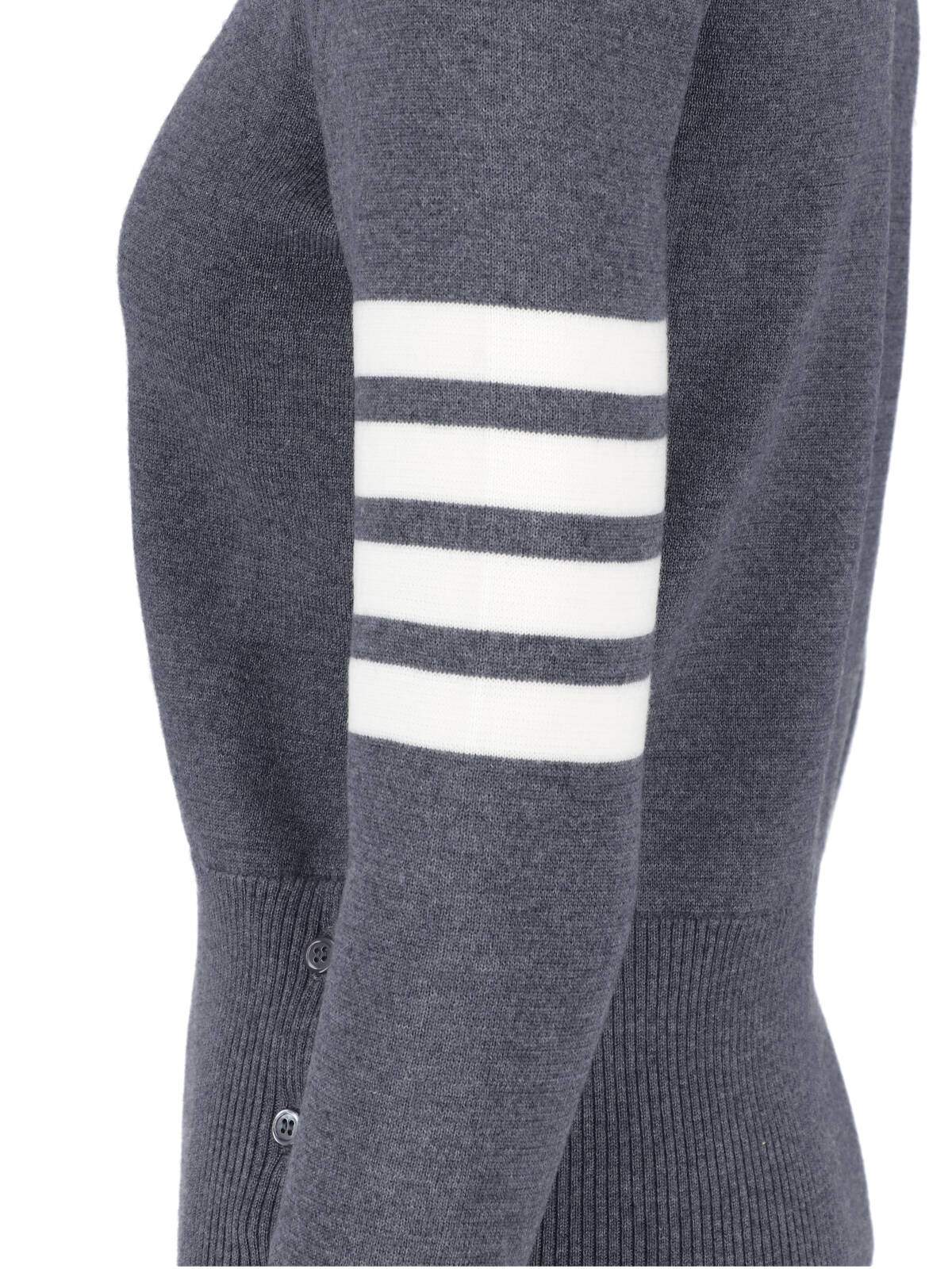 Crew Neck Sweater with Bold Stripe Accents - Image 3