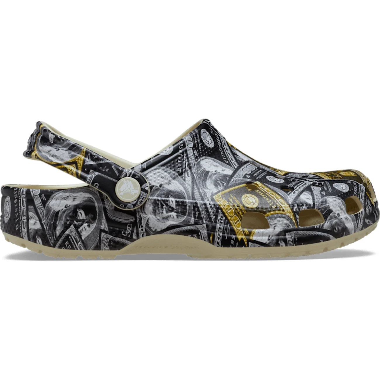 Crocs Classic Money 211968-2Y2 Clogs Men's Bone Printed Comfort Shoes JAX530 - Image 3