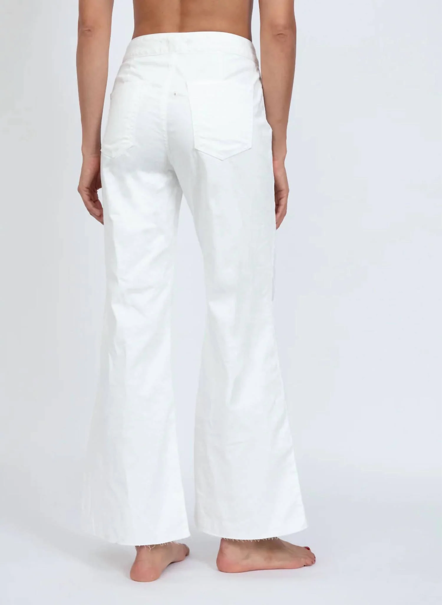 Cropped Brighton Ankle Pants In Ivory - Image 3