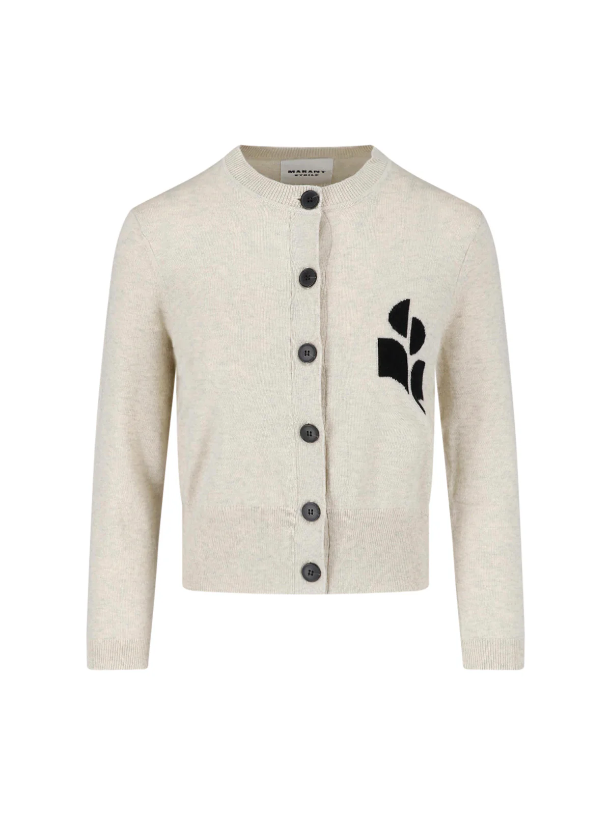Cropped Sweater with Button-Down Front