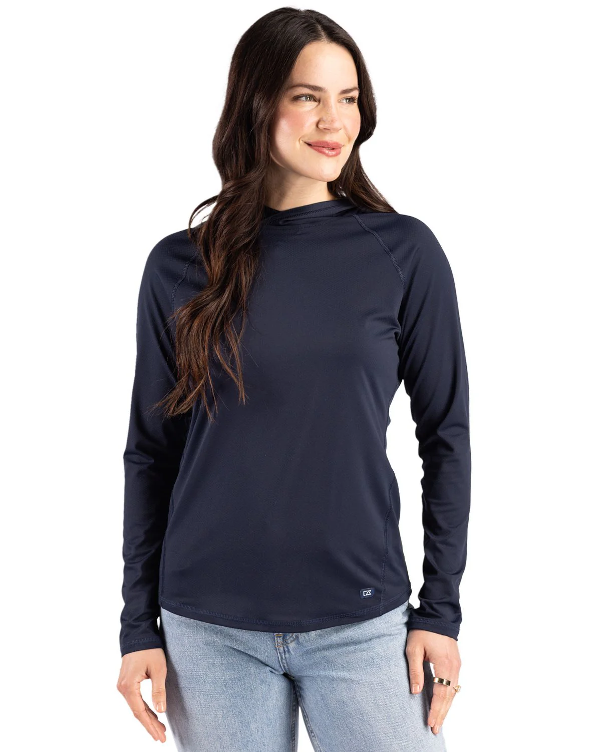 Cutter & Buck Prospect Recycled  Featherlight Stretch Womens Hooded Pullover