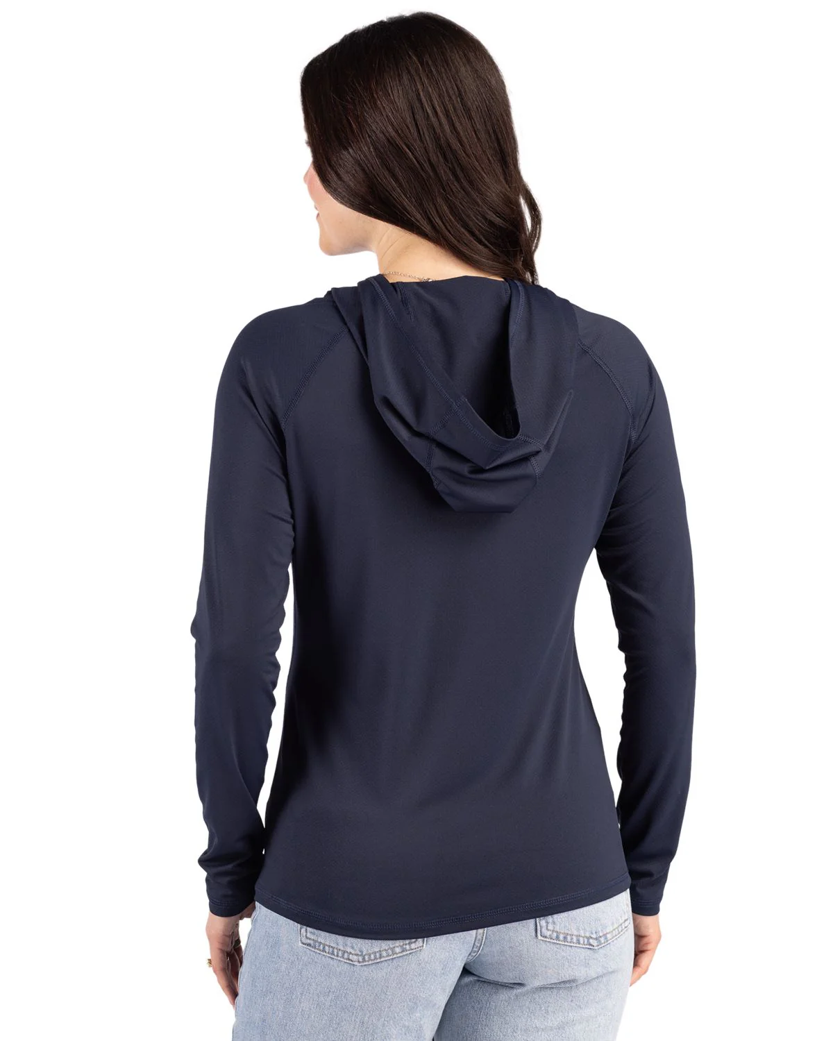 Cutter & Buck Prospect Recycled  Featherlight Stretch Womens Hooded Pullover - Image 2