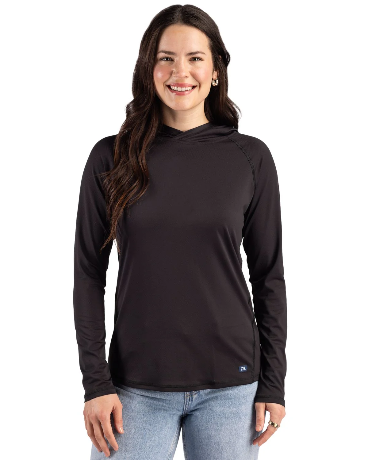 Cutter & Buck Prospect Recycled  Featherlight Stretch Womens Hooded Pullover - Image 4
