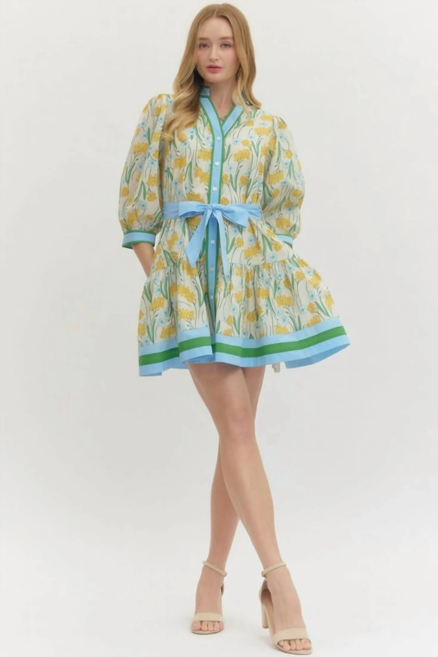 Dafne Dress In Blue - Image 3