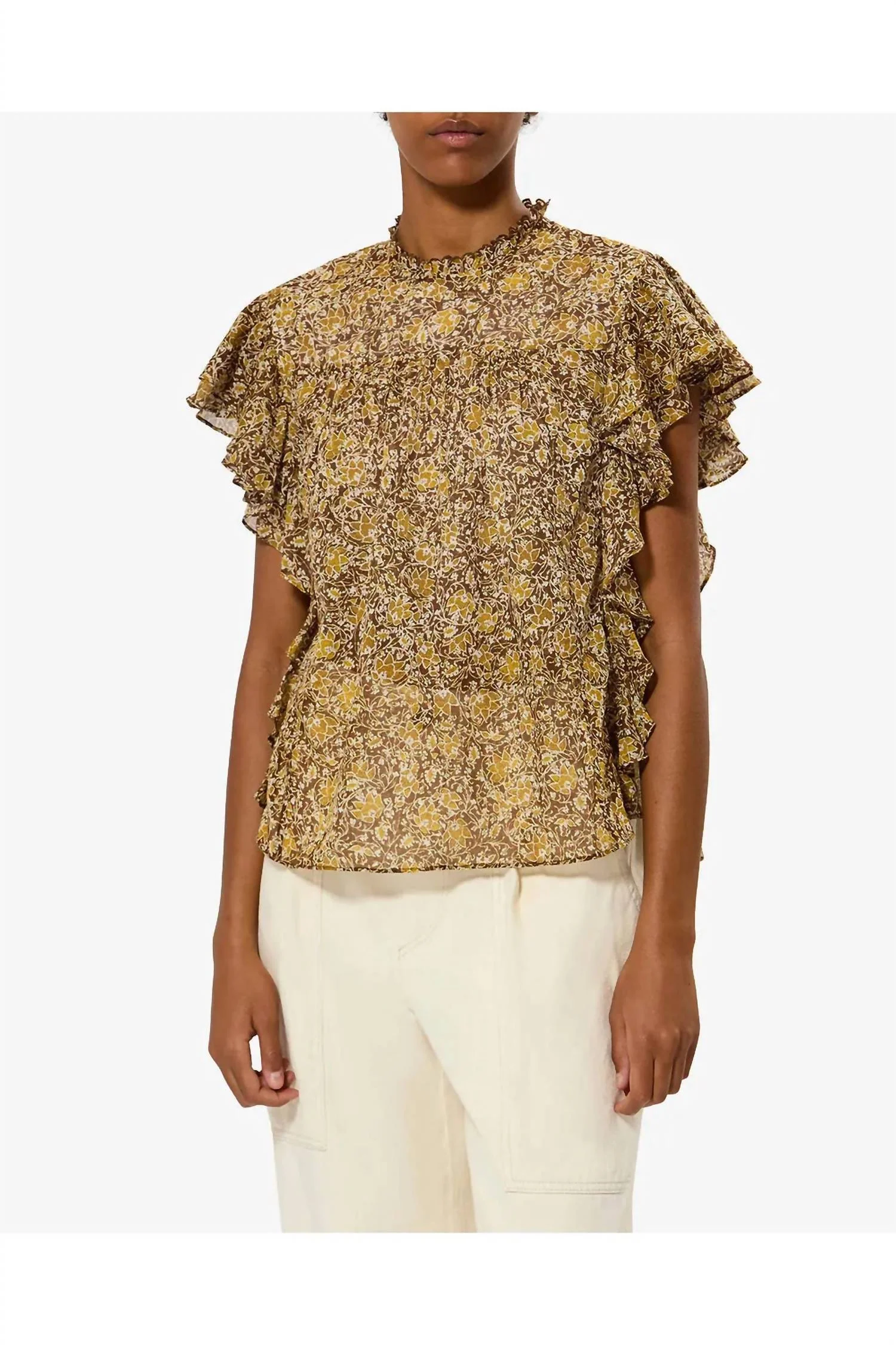 Daliyane Top In Khaki
