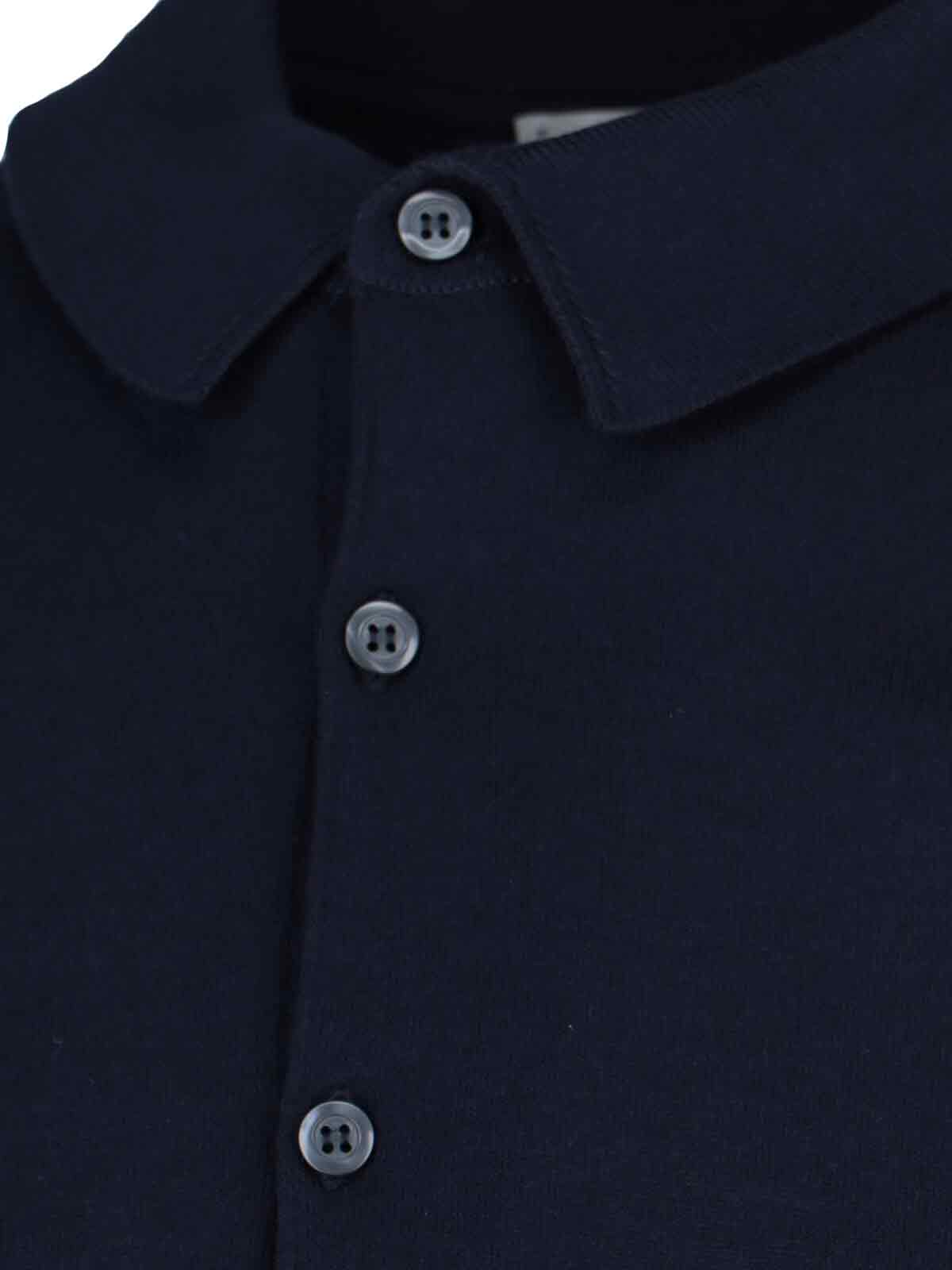 Dark Blue Adrian Classic Cotton Polo - Image 3