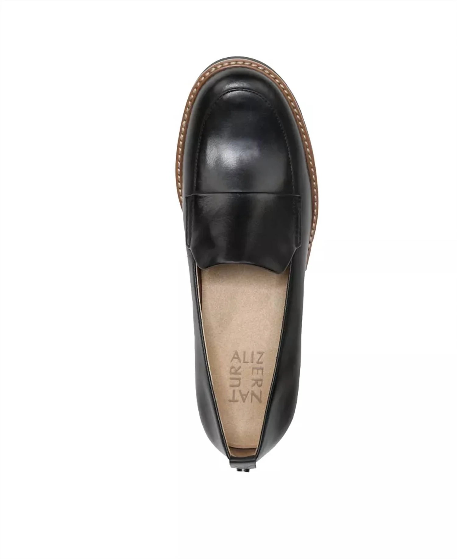 Darry Lug Sole Loafer In Black Leather - Image 5