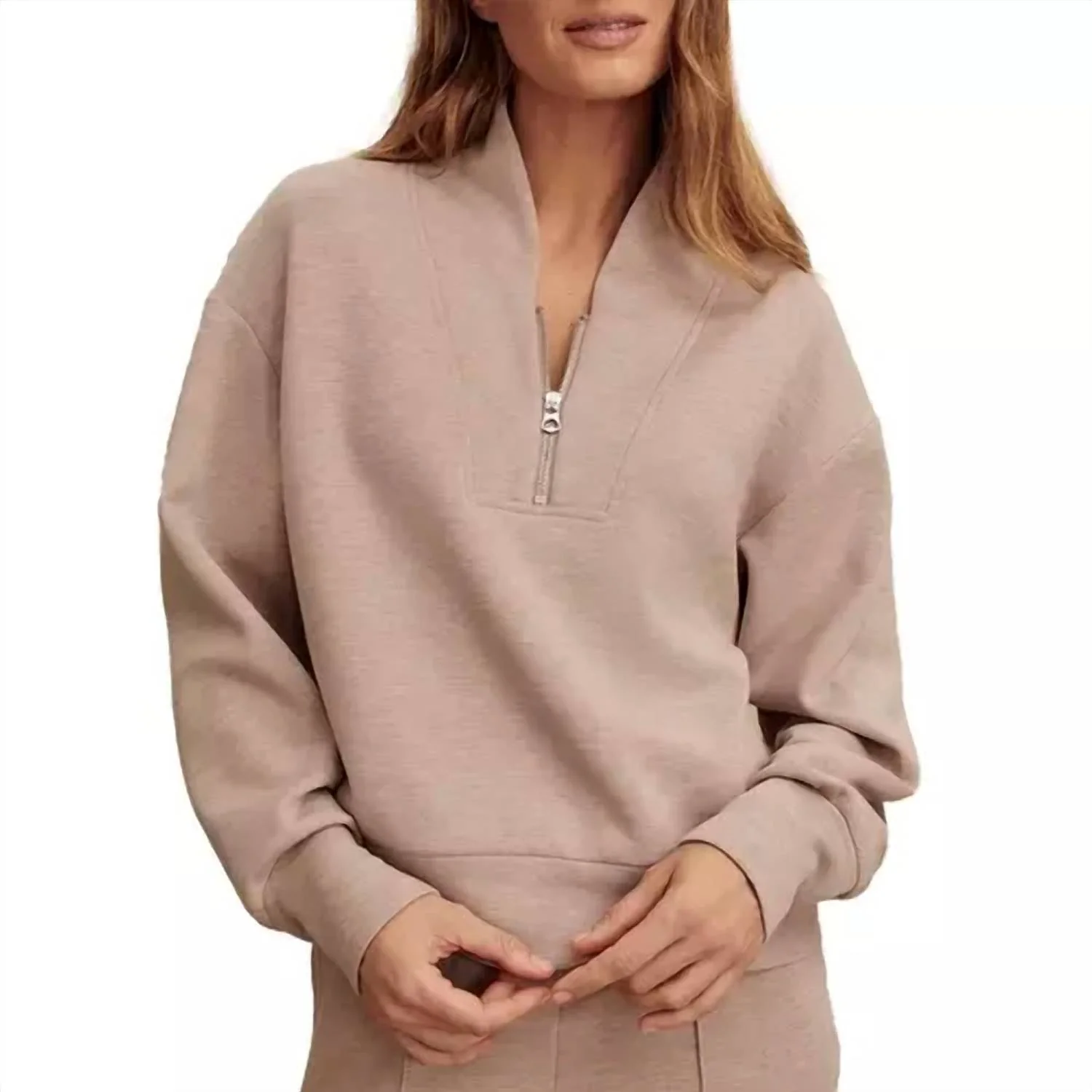 Davidson Sweater In Taupe Marl - Image 2