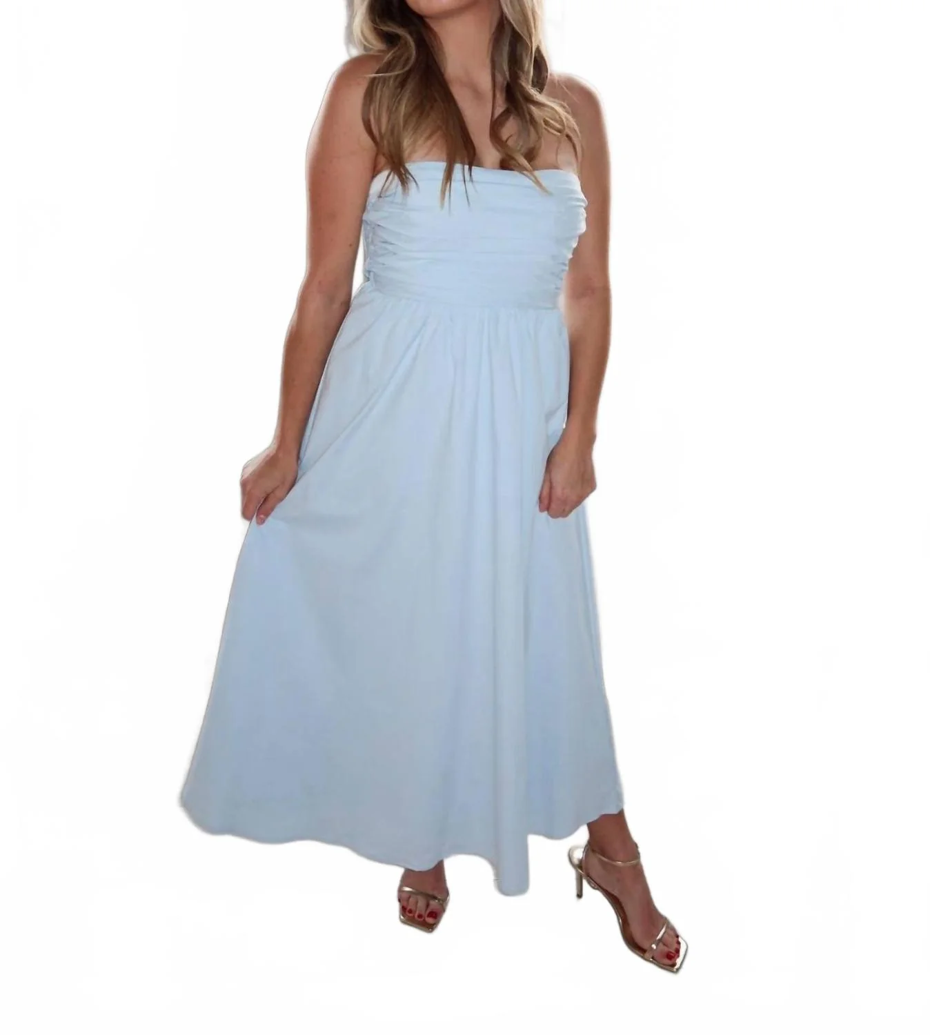 Daydream Maxi Dress In Blue - Image 4
