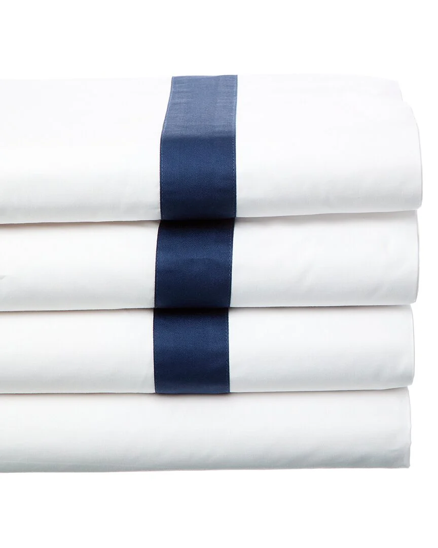 Dea Italian Linens 300 Thread Count Raso Band on Bella Percale Sheet Set - Image 2