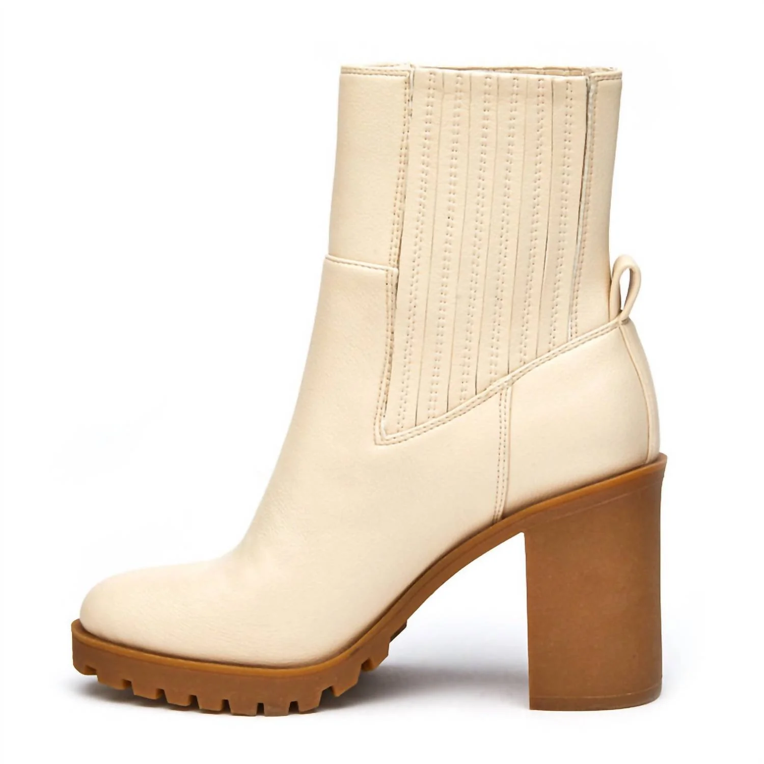 Dean Heeled Boots In Ivory - Image 3