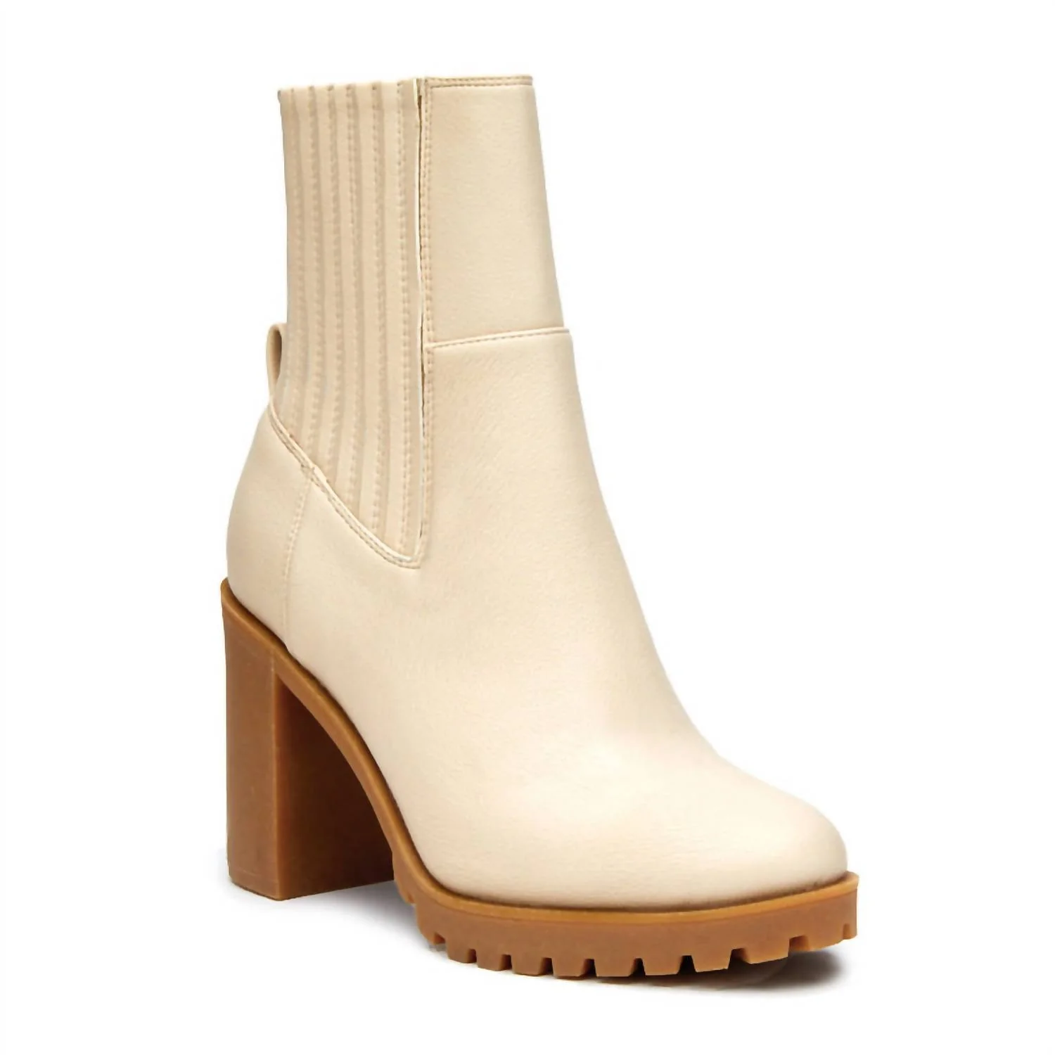 Dean Heeled Boots In Ivory - Image 4