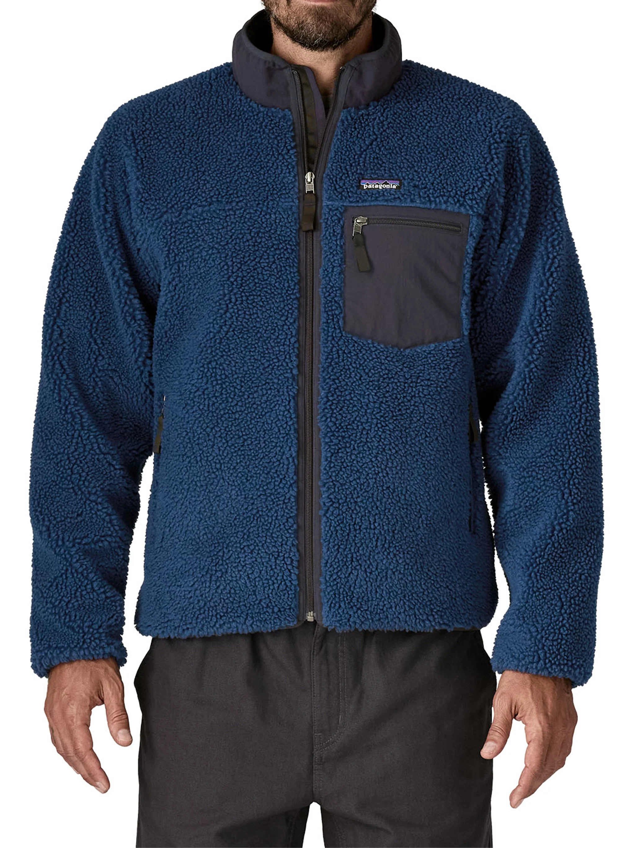Deep Blue Classic Retro-X Fleece Jacket - Image 2