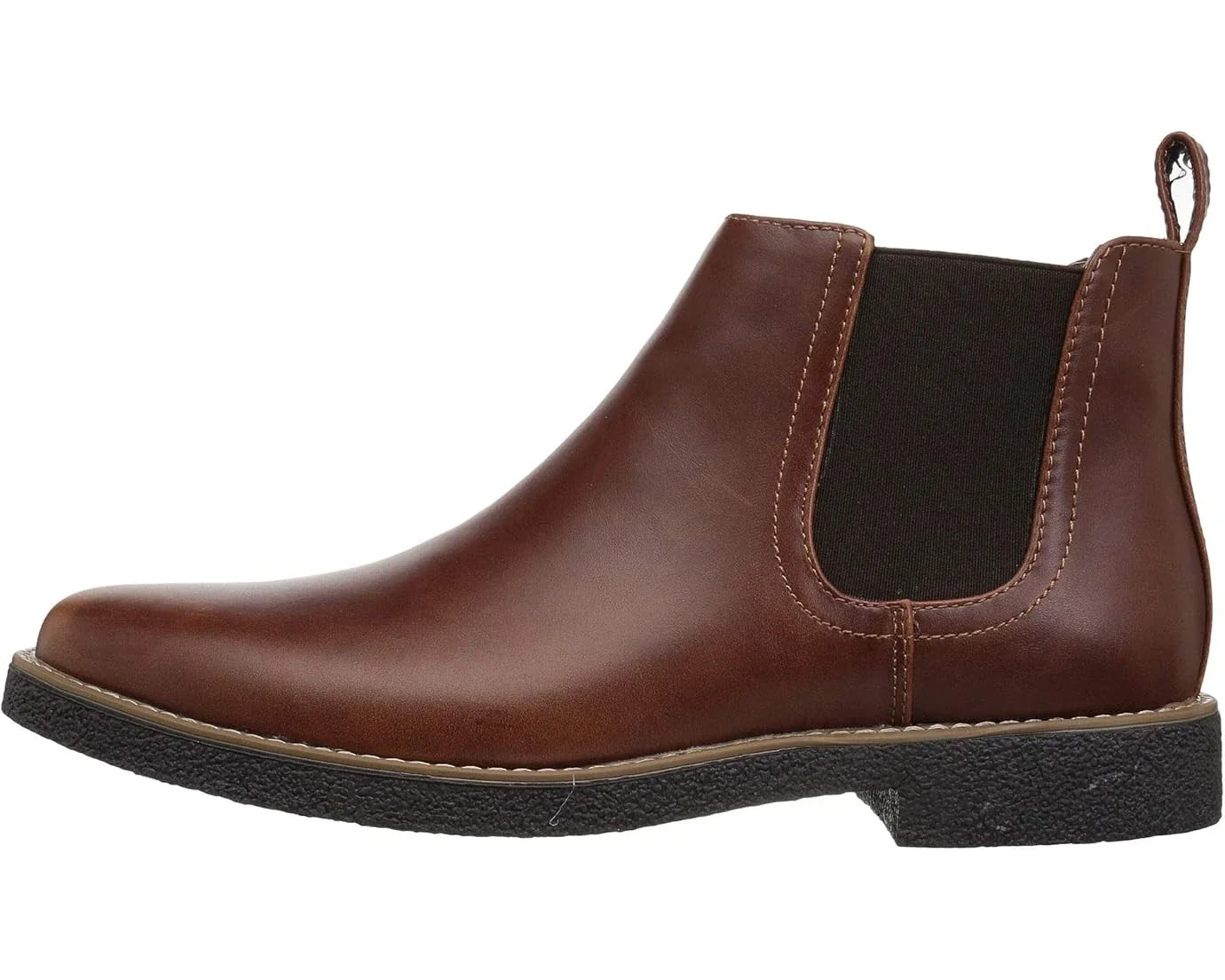 Deer Stags Rockland Boots Men's Dark Brown Faux Leather Chelsea ZAP2338 - Image 3