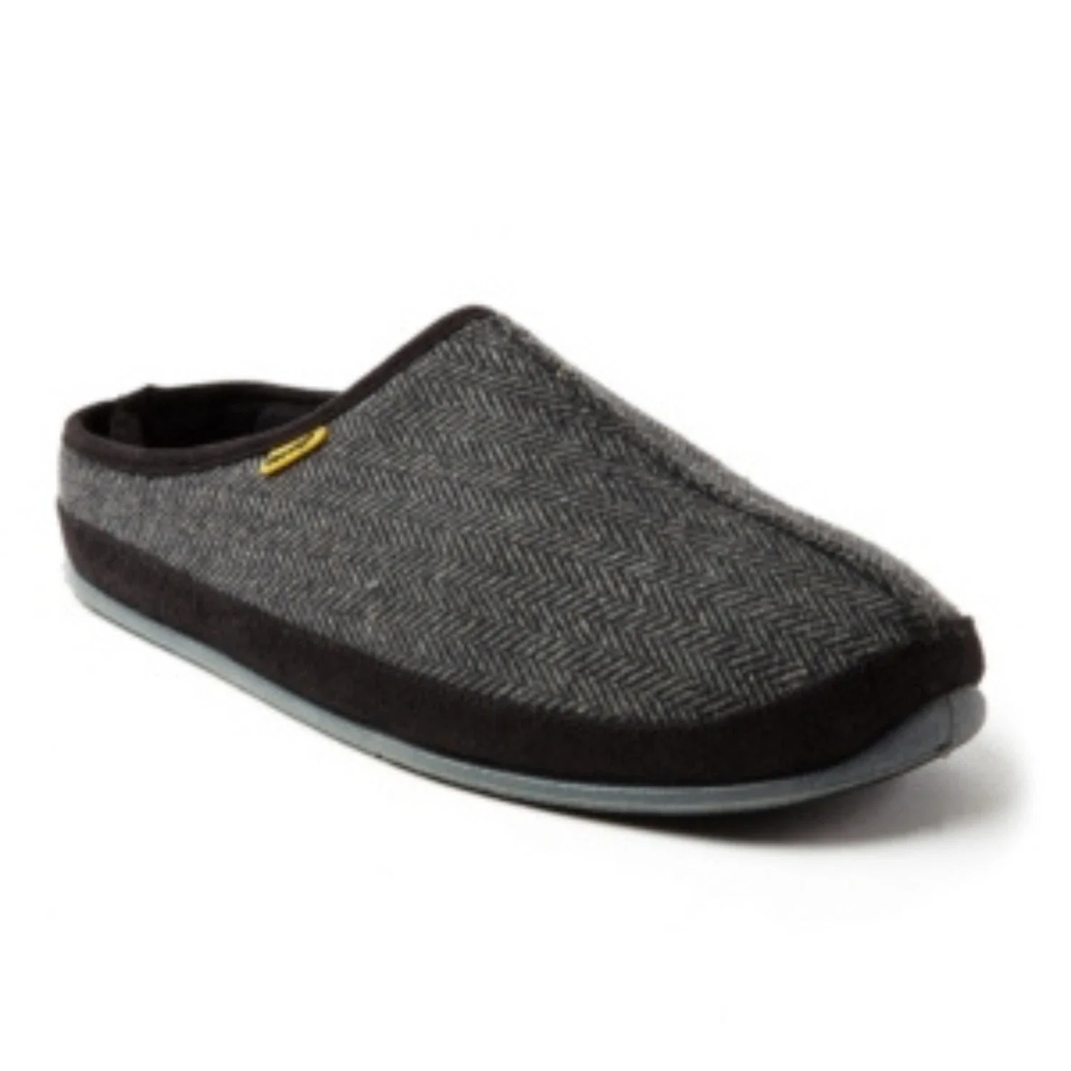 Deer Stags Wherever Slipper Mens Black Tweed Round Toe Slip On Mule ZAP2334 - Image 2