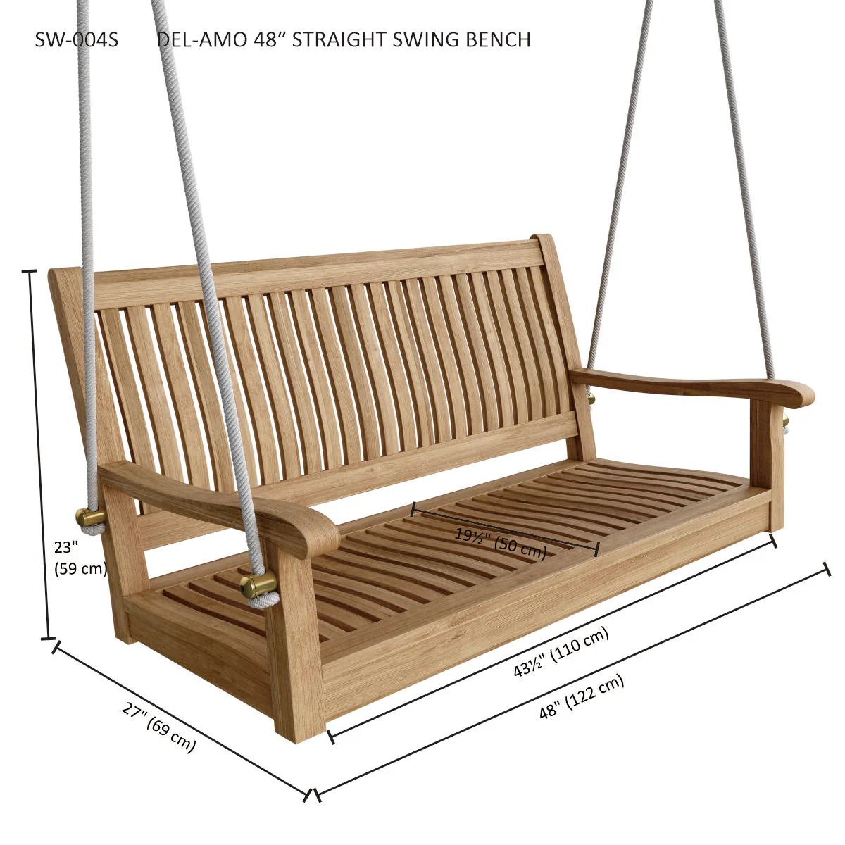 Del-Amo 48" Straight Swing Bench - Image 5