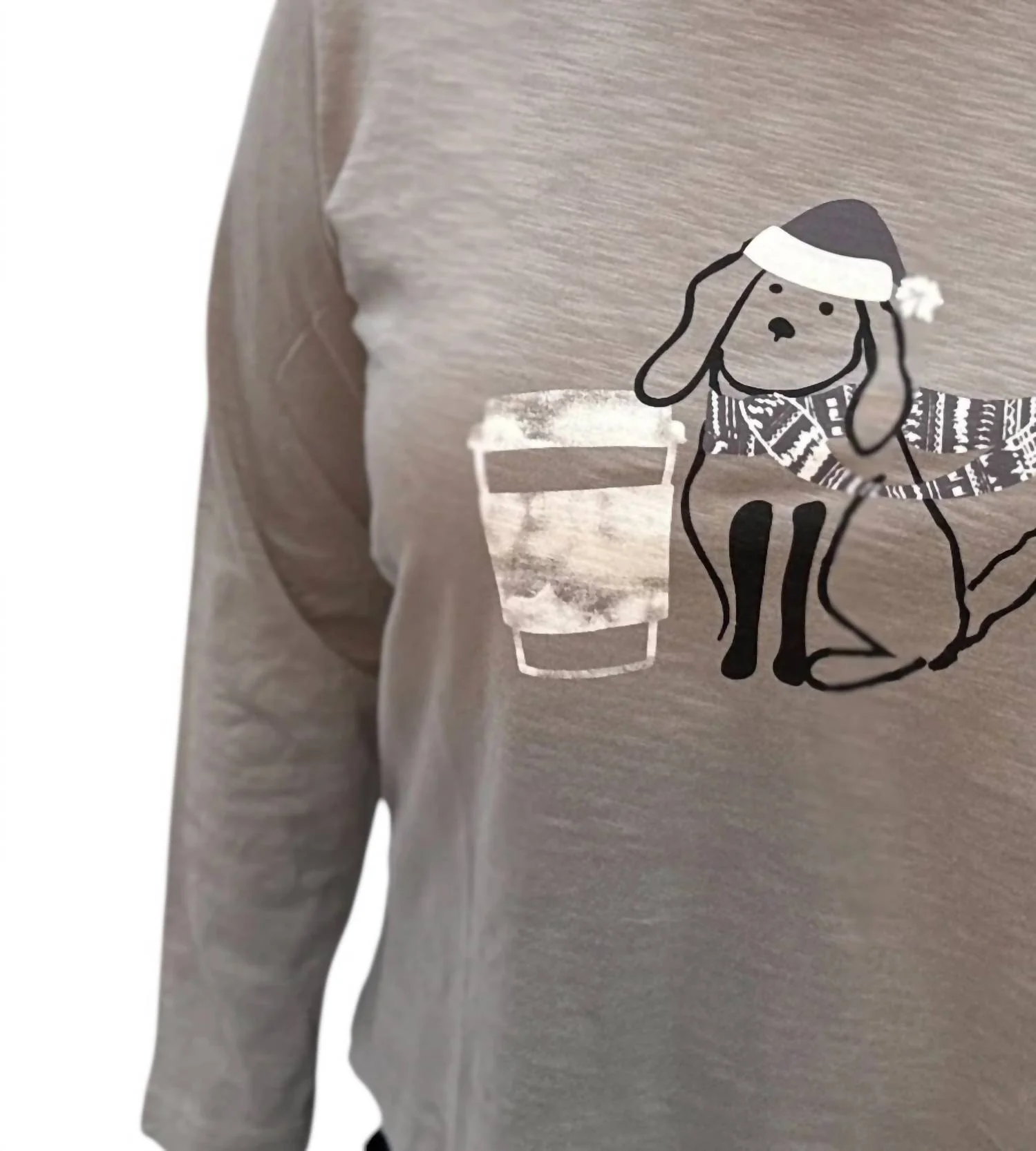 Destination Puppy Boxy Tee In Fog - Image 2