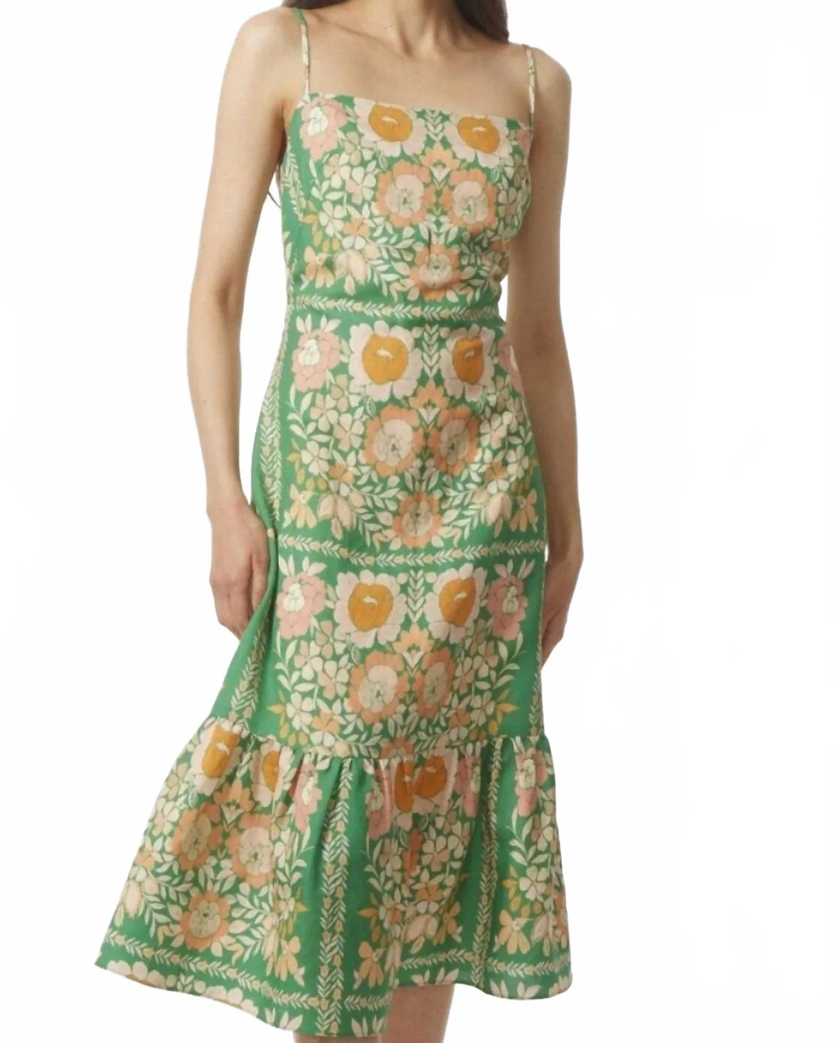 Devora Midi Dress In Irish Rose Print - Image 2