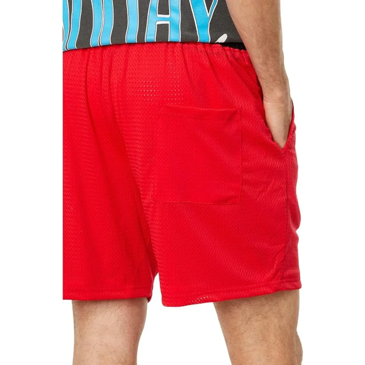 Diet Starts Monday Bolt Shorts Men's Red Mesh Elastic Waist Performance FROG303 - Image 3