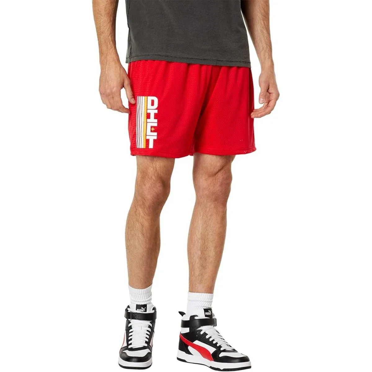 Diet Starts Monday Race Shorts Men's Red Drawstring Performance FROG305 - Image 4