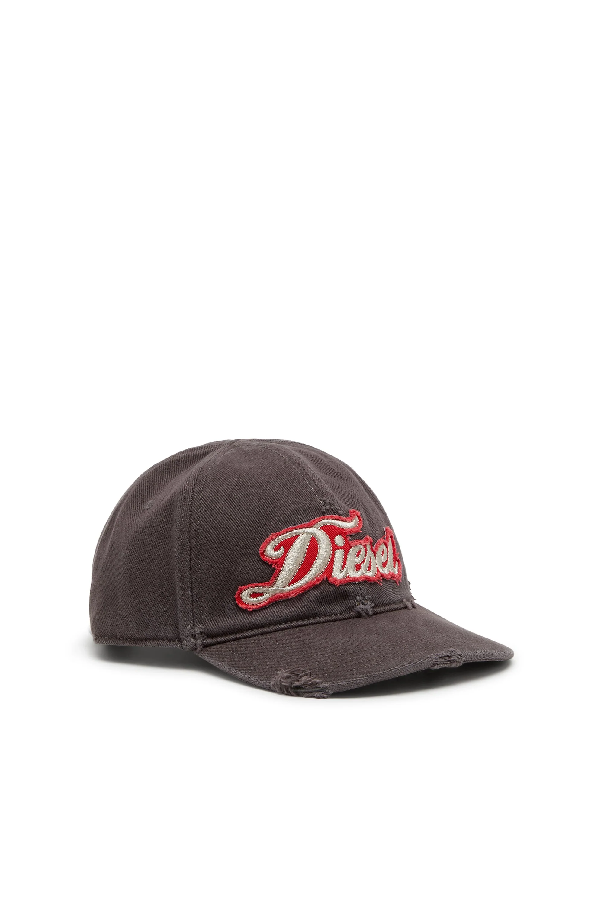 Distressed baseball cap with embroidered patch - Image 2