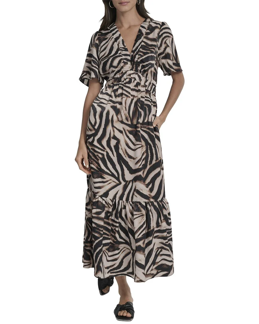 DKNY V-Neck Maxi Dress