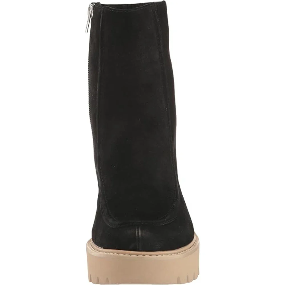 Dolce Vita Henla Boots Women's Black Leather Block Heel Bootie HTAT1073 - Image 4