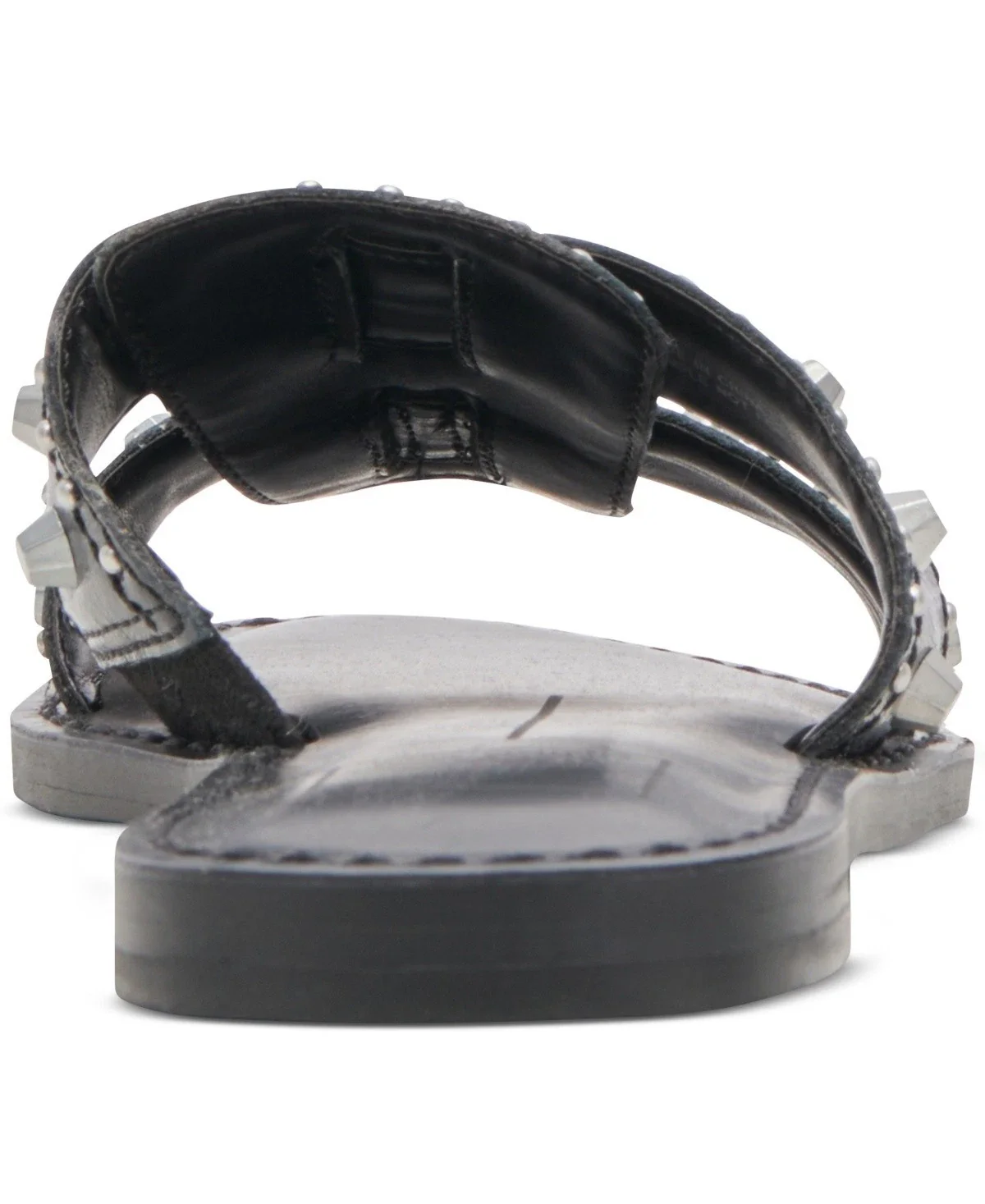 Dolce Vita Wesla Sandals Womens Black Leather Studded Slip On Slide HTAT1093 - Image 3