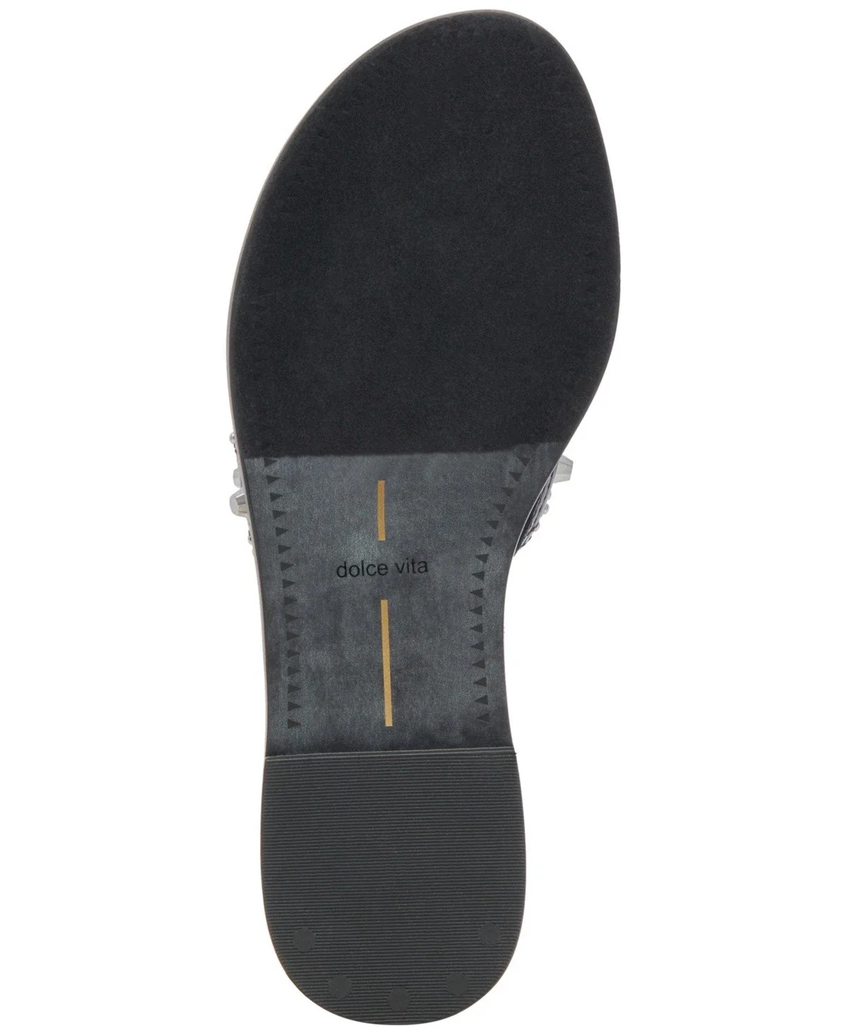 Dolce Vita Wesla Sandals Womens Black Leather Studded Slip On Slide HTAT1093 - Image 5