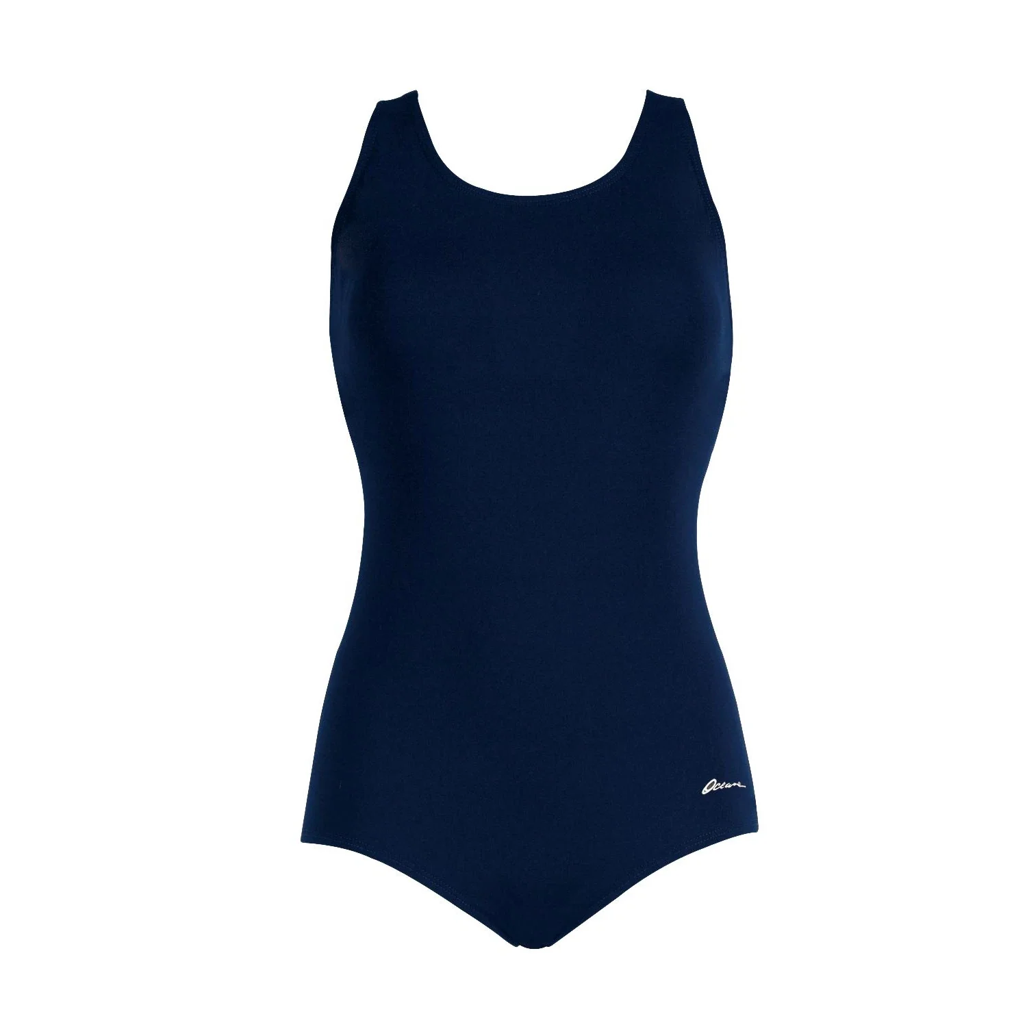 Dolfin Aquashape Conservative Swim Lap Suit Women Blue Crossback Strap DSGL447
