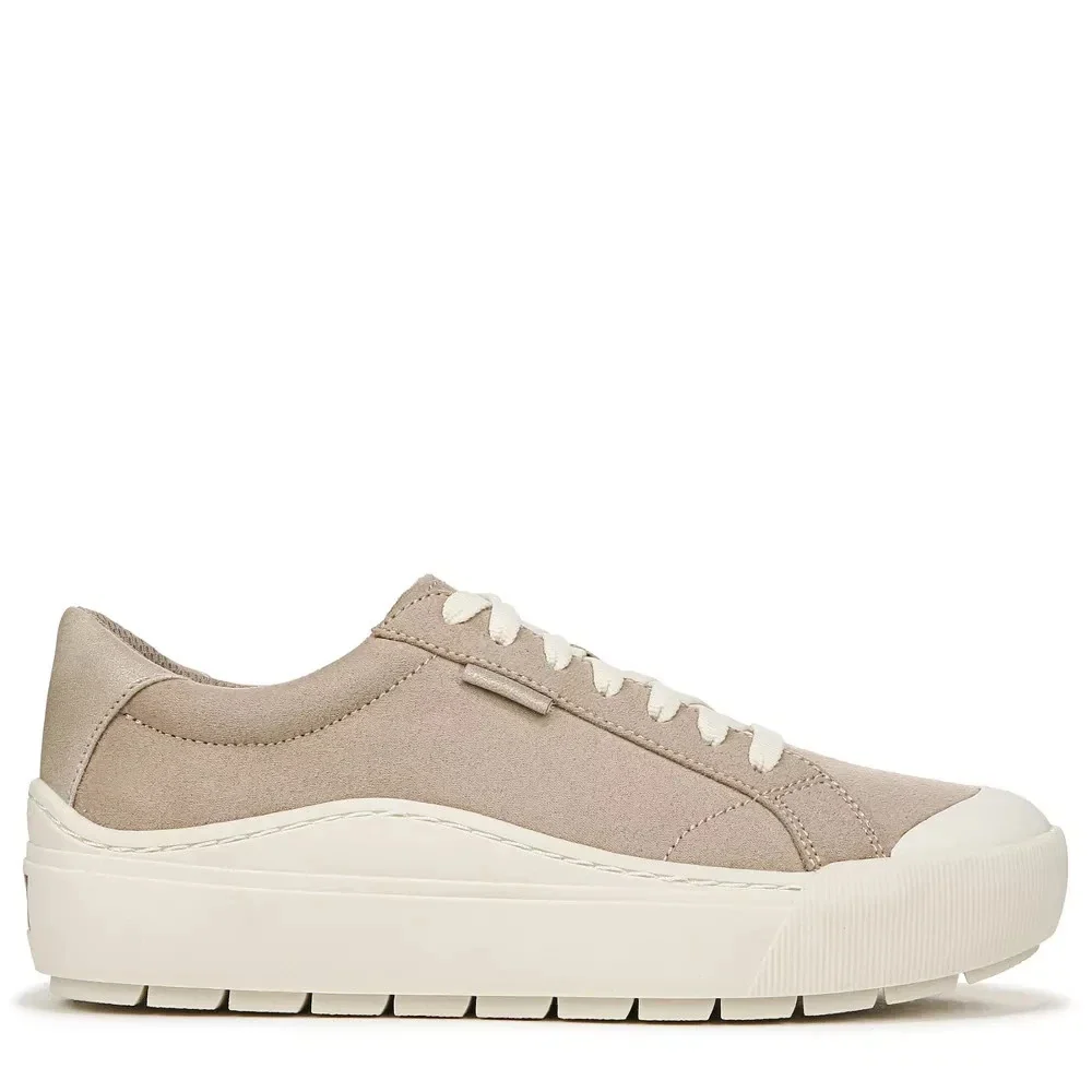 Dr. Scholl's Time Off Sneakers Womens Taupe Low Top Platform Shoes ZAP2392 - Image 2
