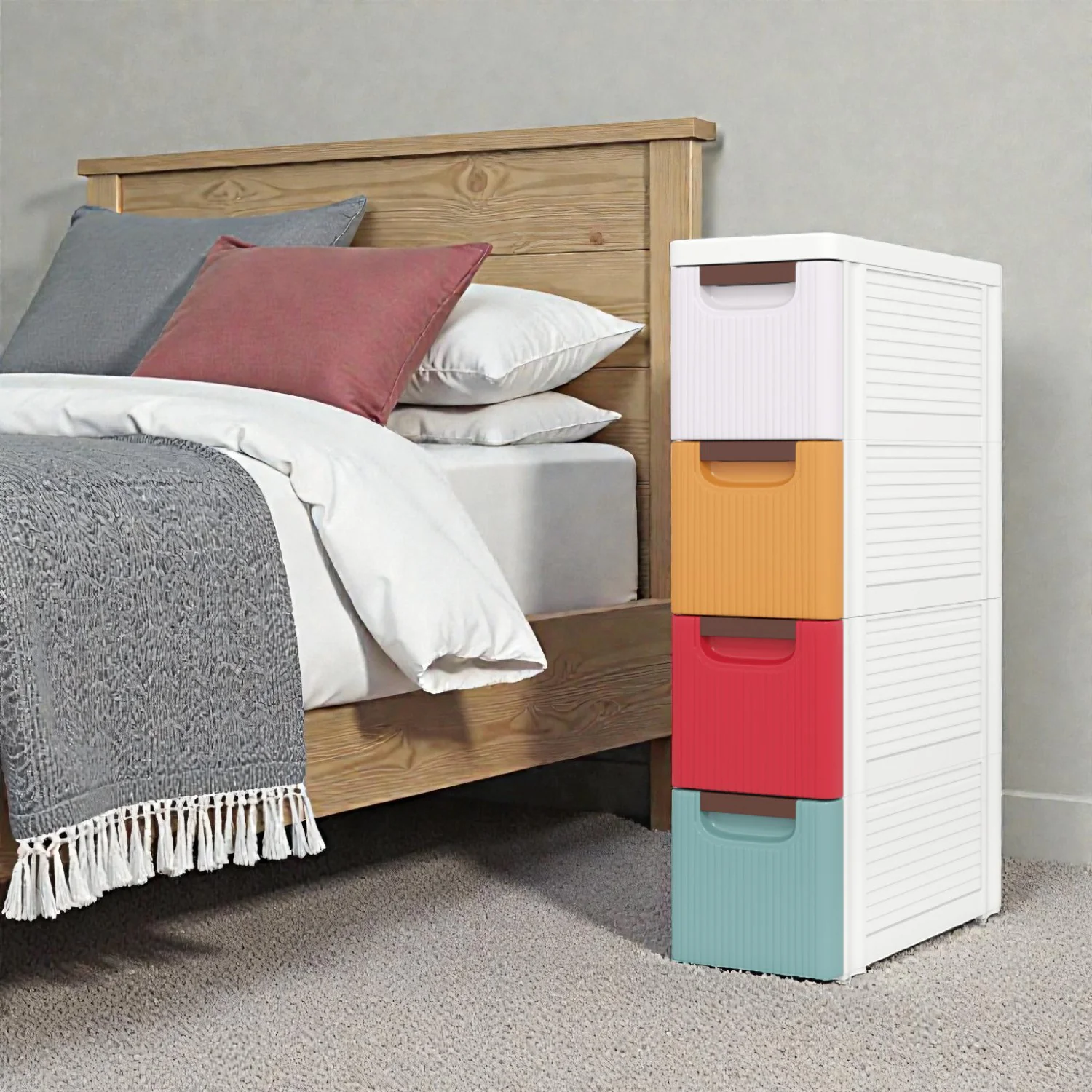 Drawer Storage Cabinet on Wheels for Tight Spaces - Image 5