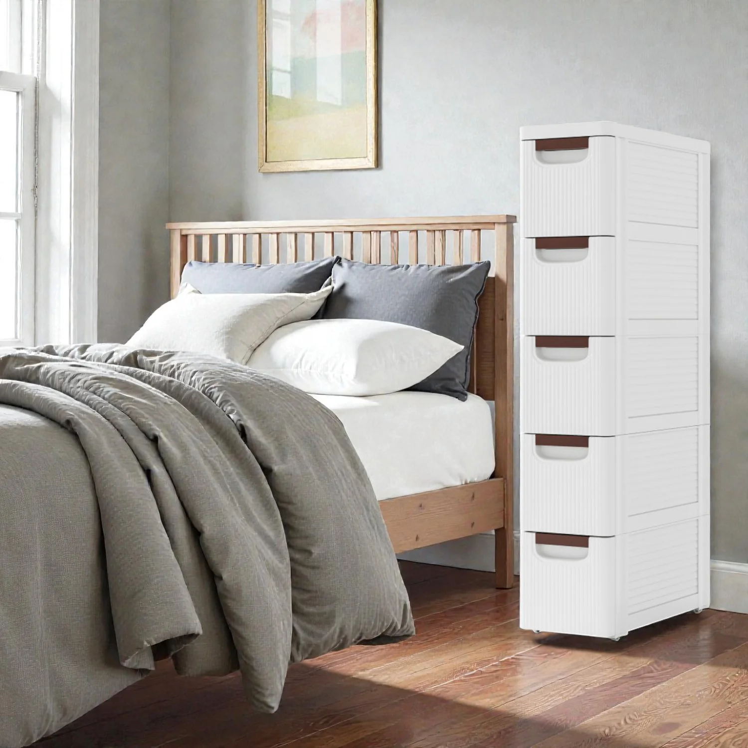 Drawer Storage Cabinet on Wheels for Tight Spaces - Image 6