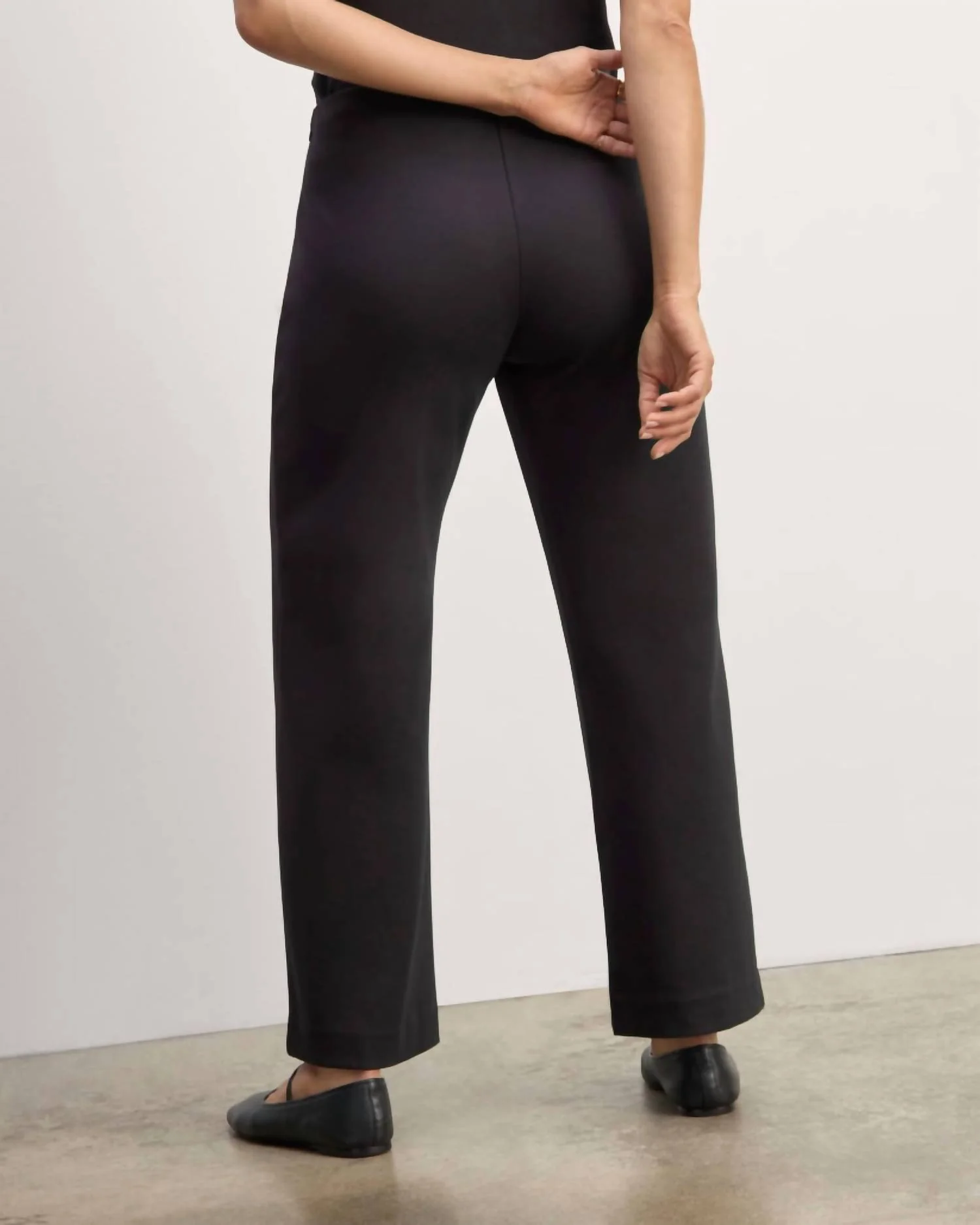 Dream Ponte Front Seam High Rise Trouser In Black - Image 3