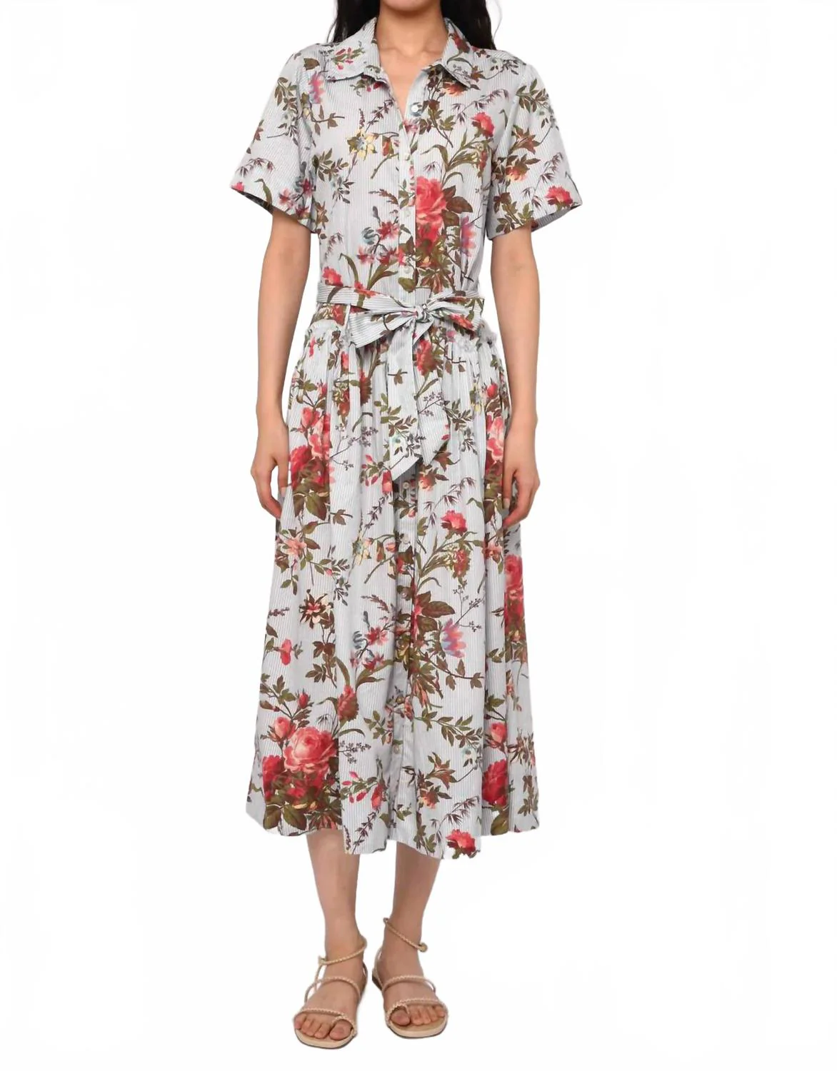 Drew Midi Dress In Battersea Floral Print