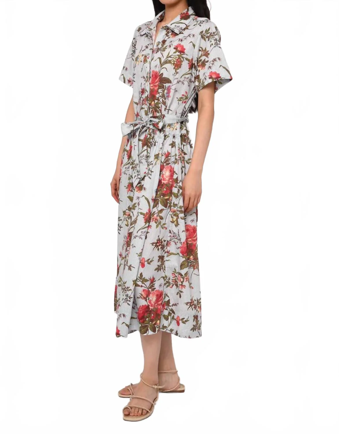 Drew Midi Dress In Battersea Floral Print - Image 3