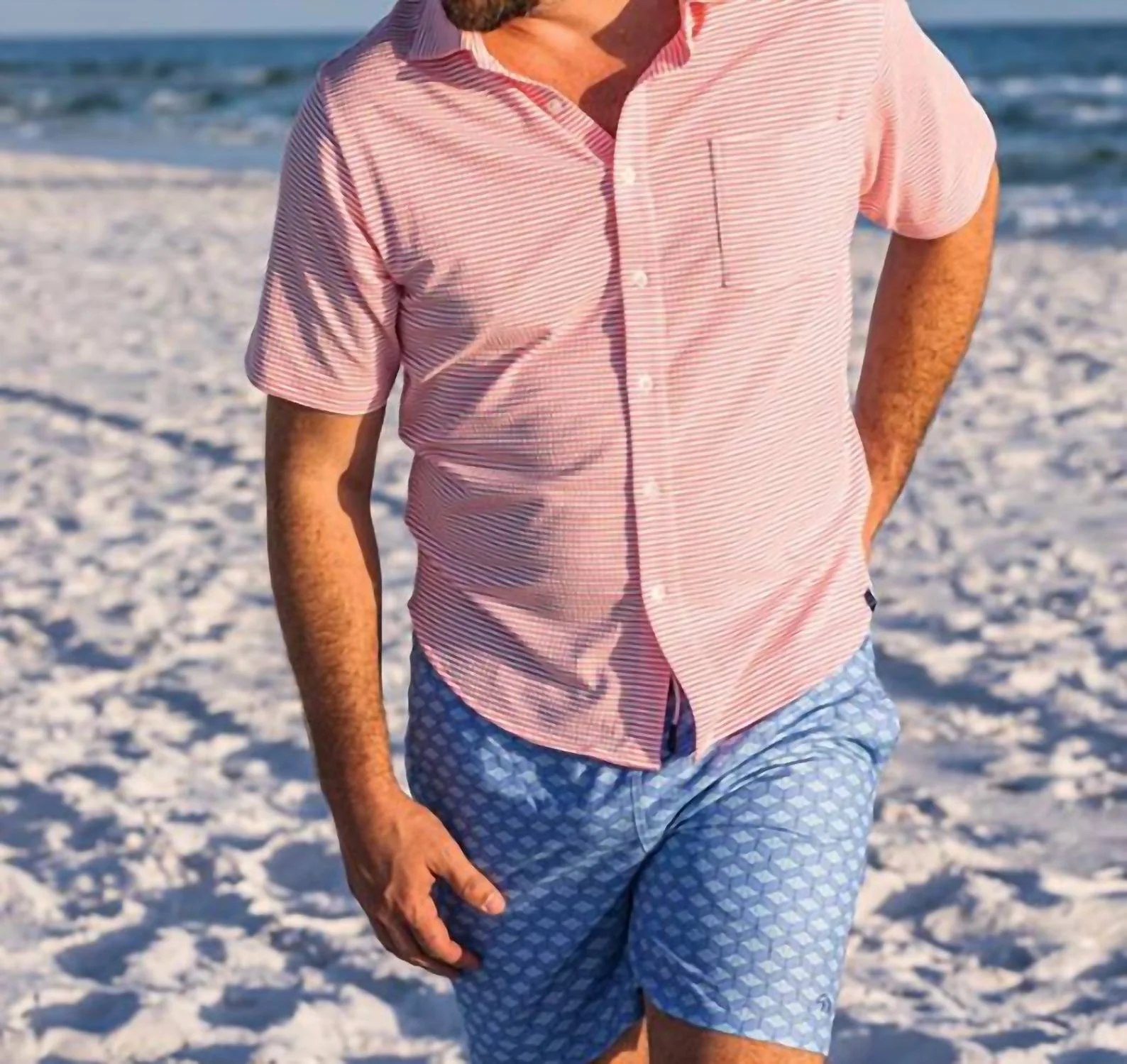 Drift Shirt In Sea Pink