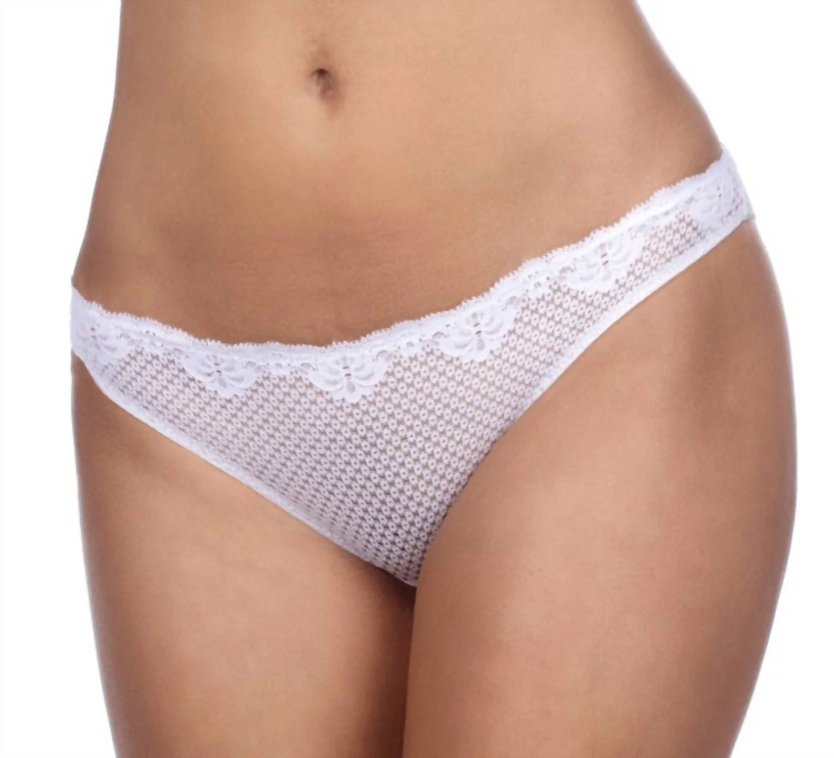 Duet Lace Low-Cut Bikini In White