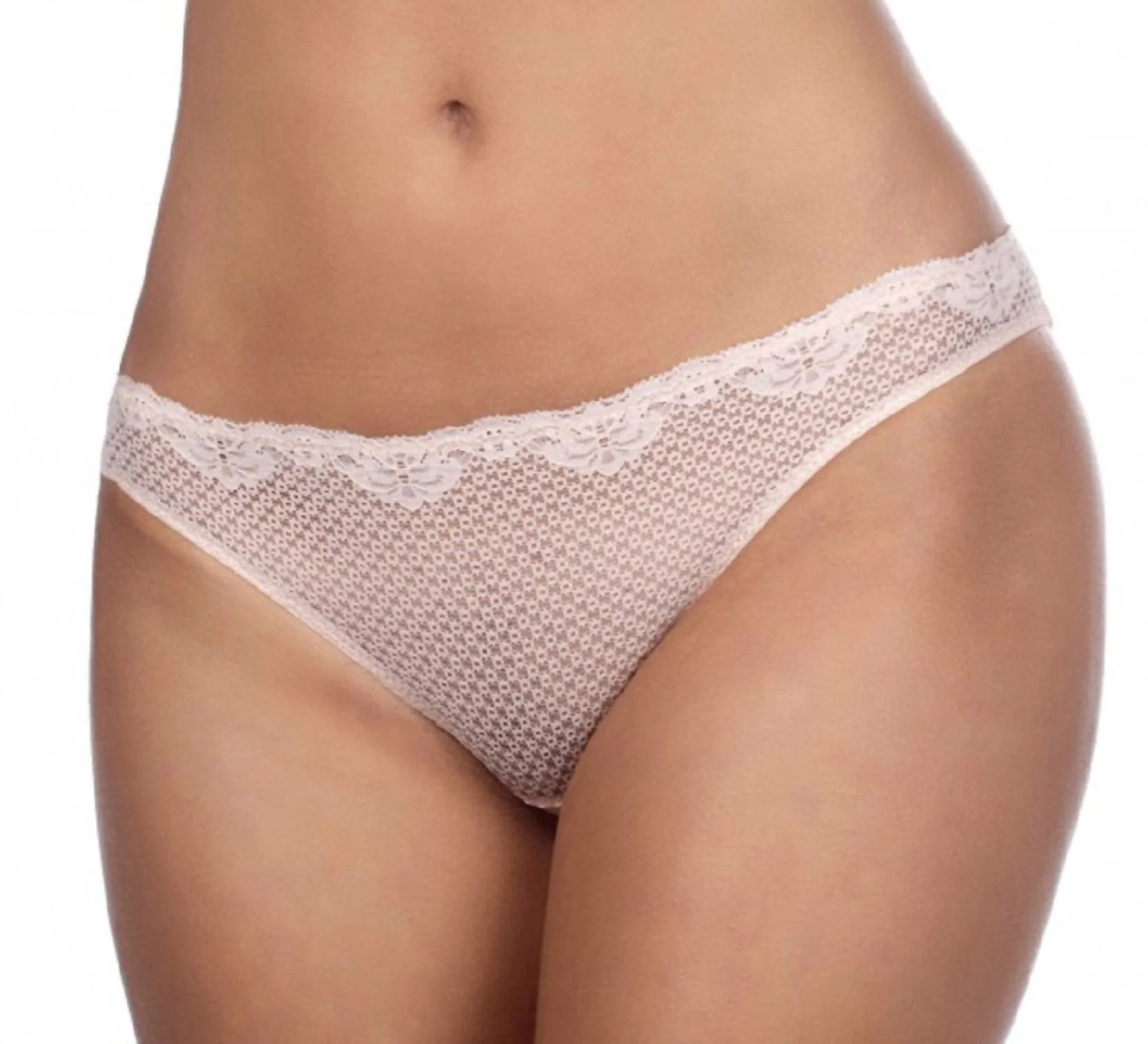 Duet Lace Low Rise Thong In Nude - Image 2
