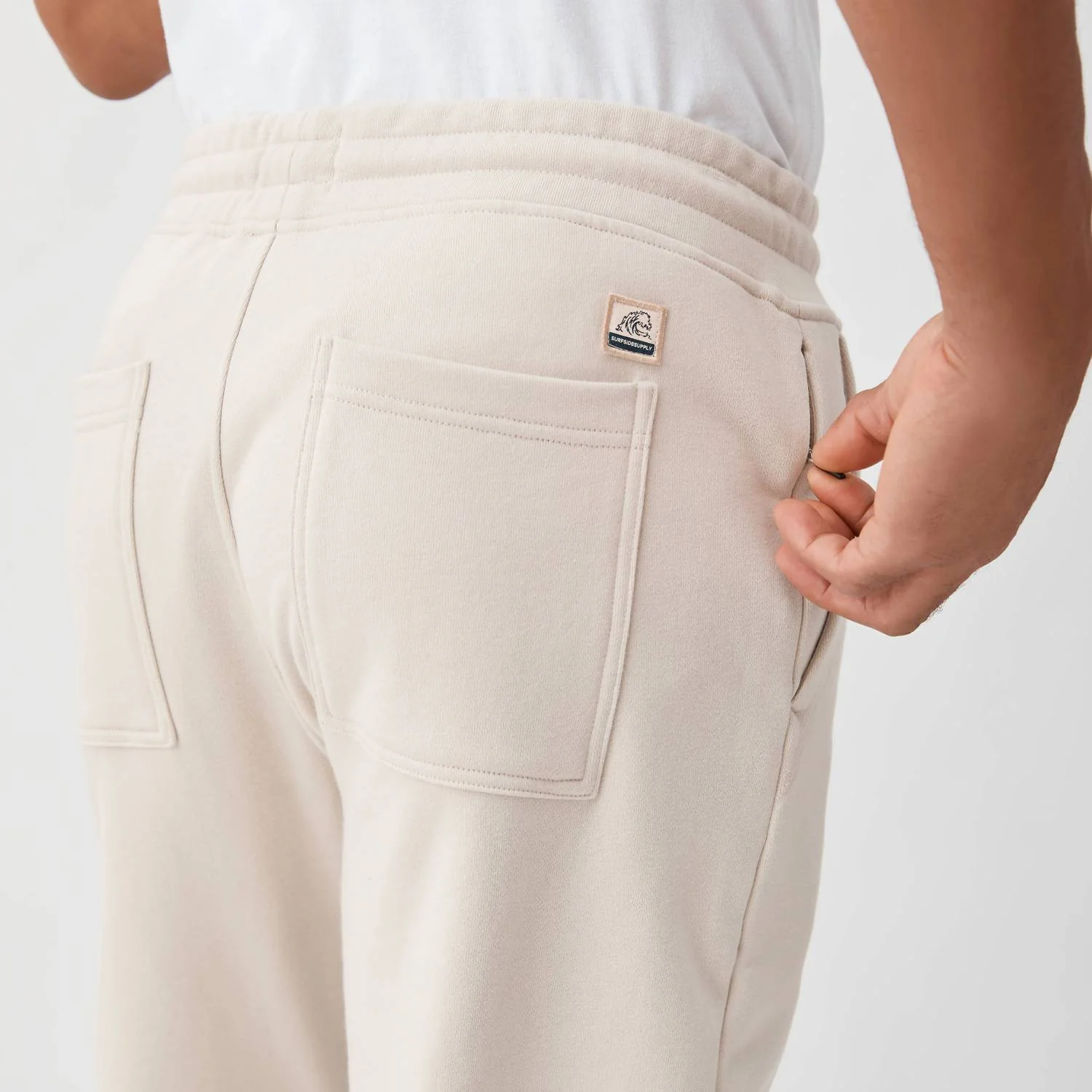 Dune Drawstring Terry Jogger In Ancient Scroll - Image 2