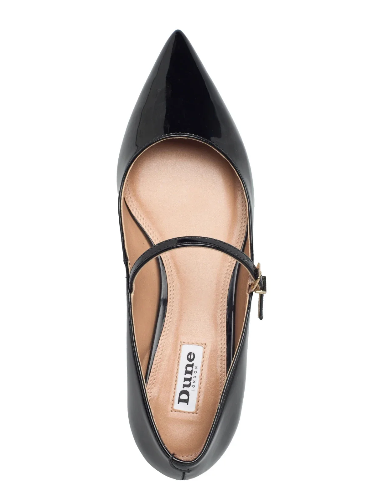 Dune London Hastas Mary Jane Pumps Women's Black Patent Flat Shoes HTAT1172 - Image 3