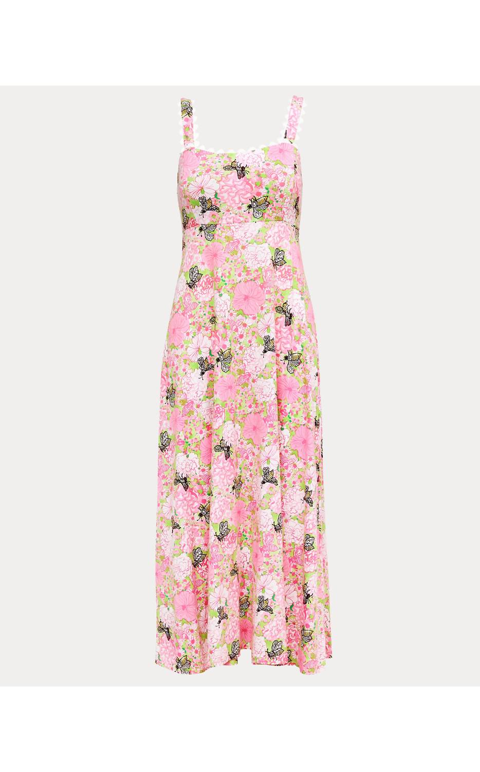 Dwyer Midi Dress In Pistachio Macaron Bees Knees - Image 5